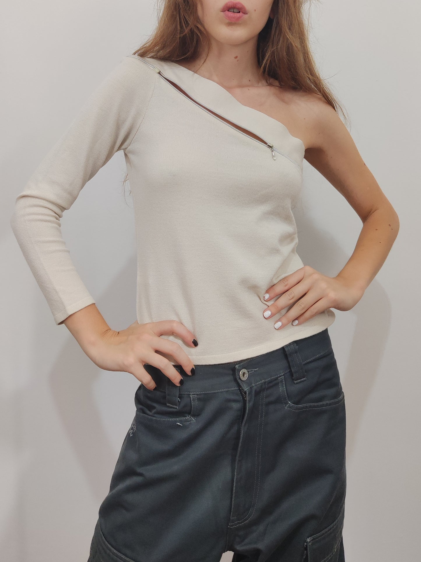 '90s One Shoulder Top - Size L