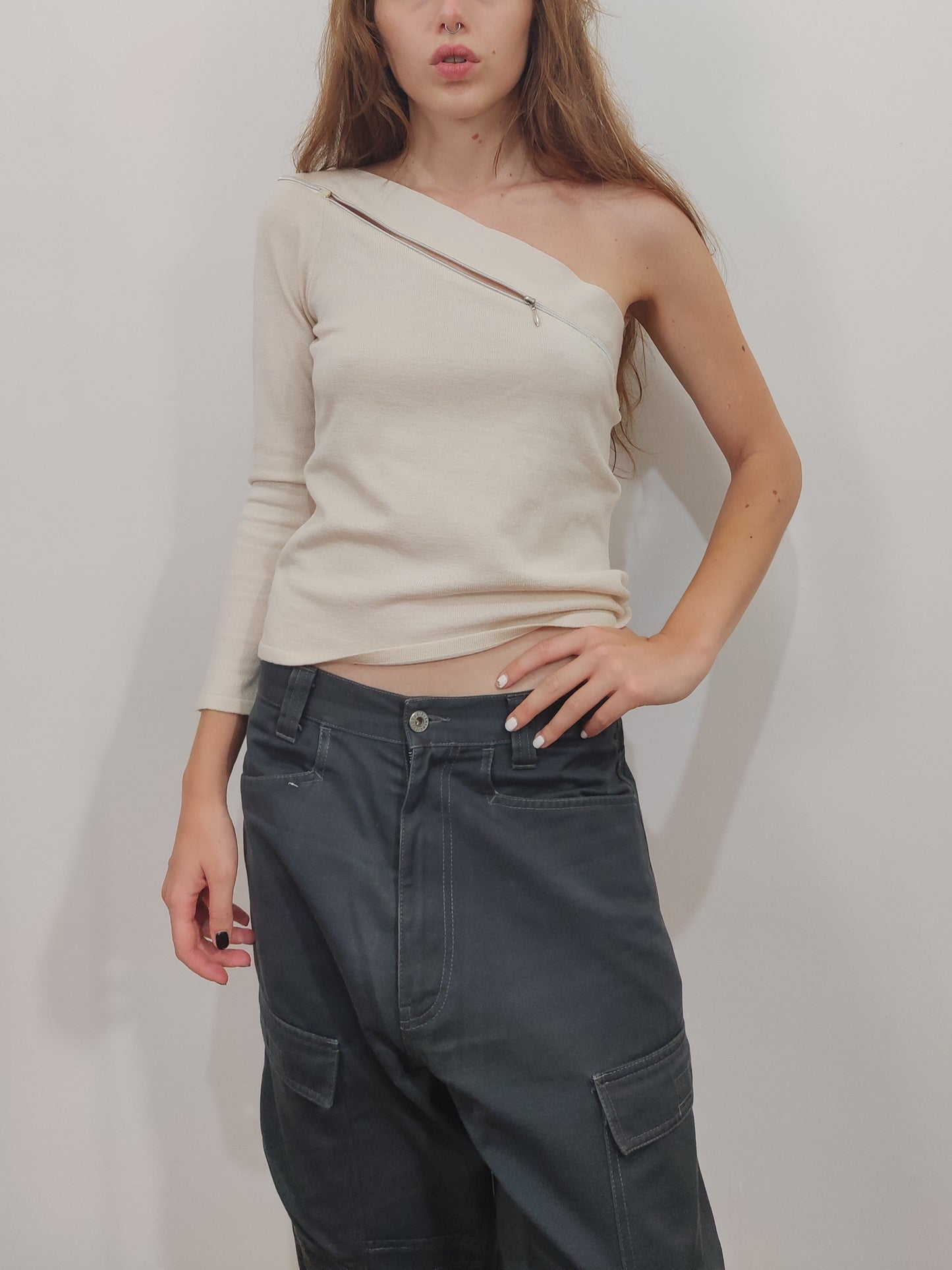 '90s One Shoulder Top - Size L