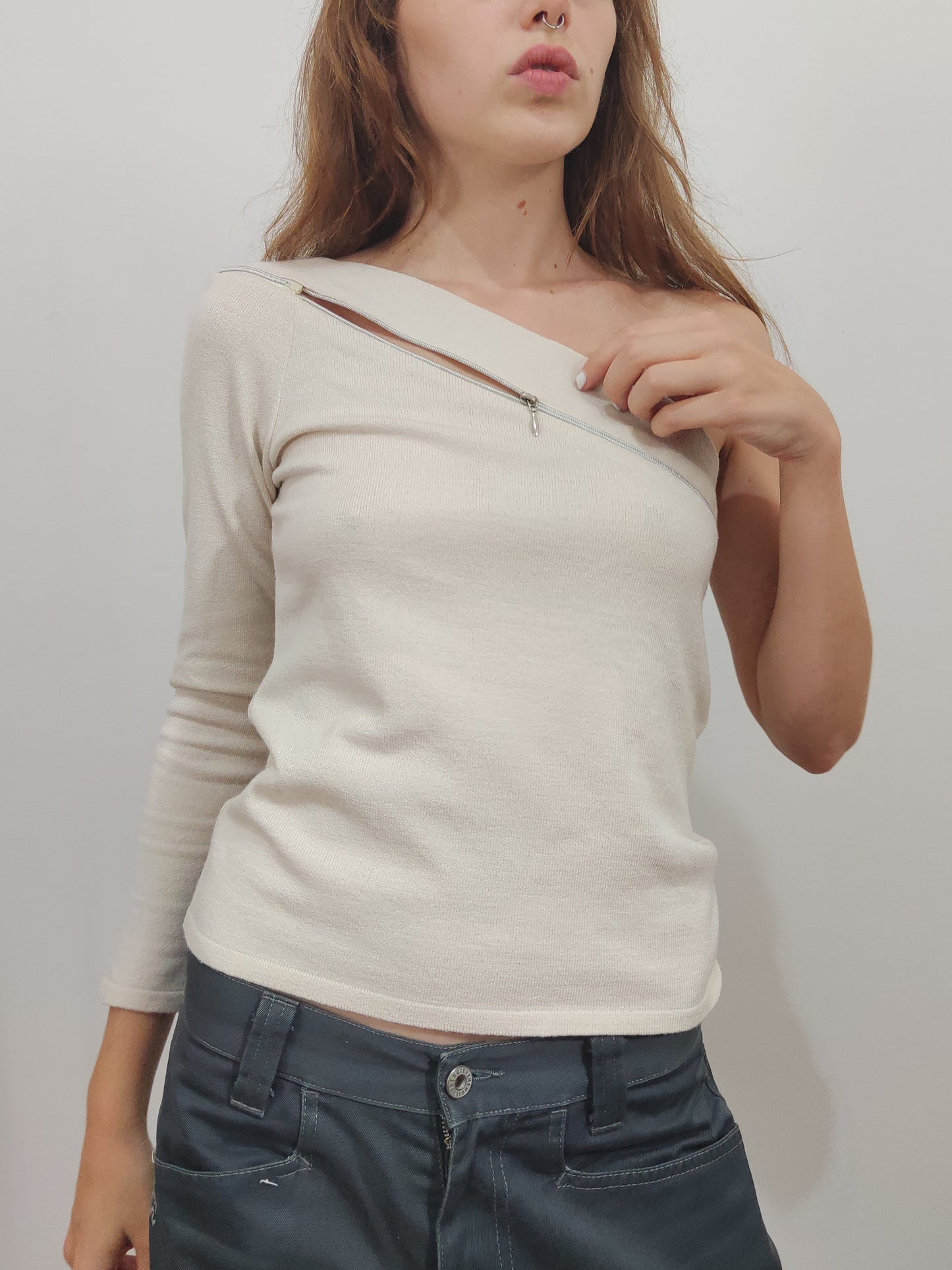 '90s One Shoulder Top - Size L