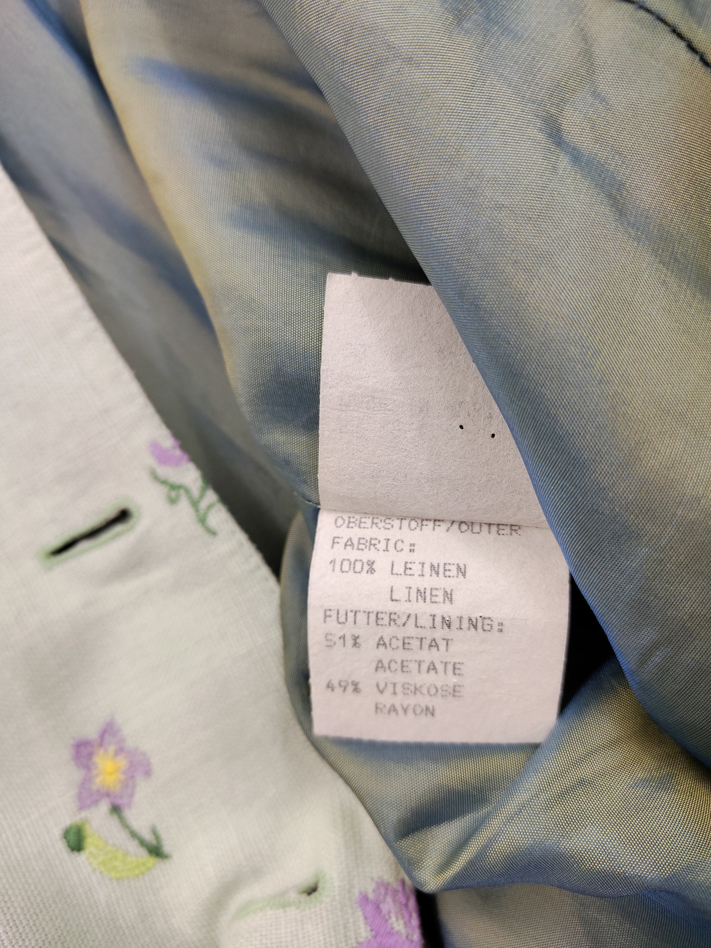 Vintage 100% Linen Blazer