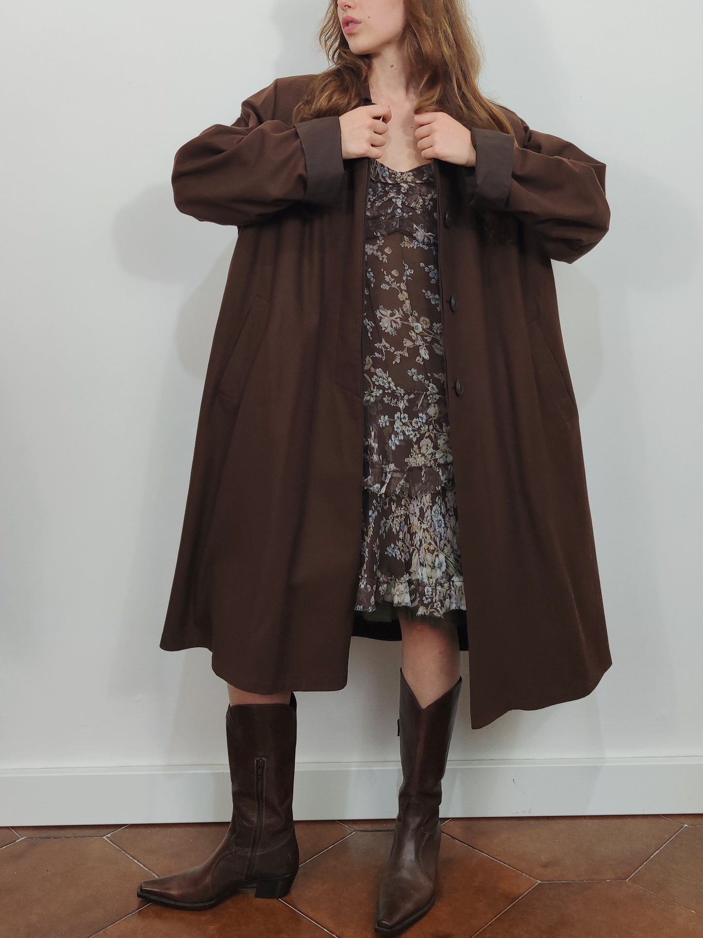 Reversible '80s Wool Trenchcoat