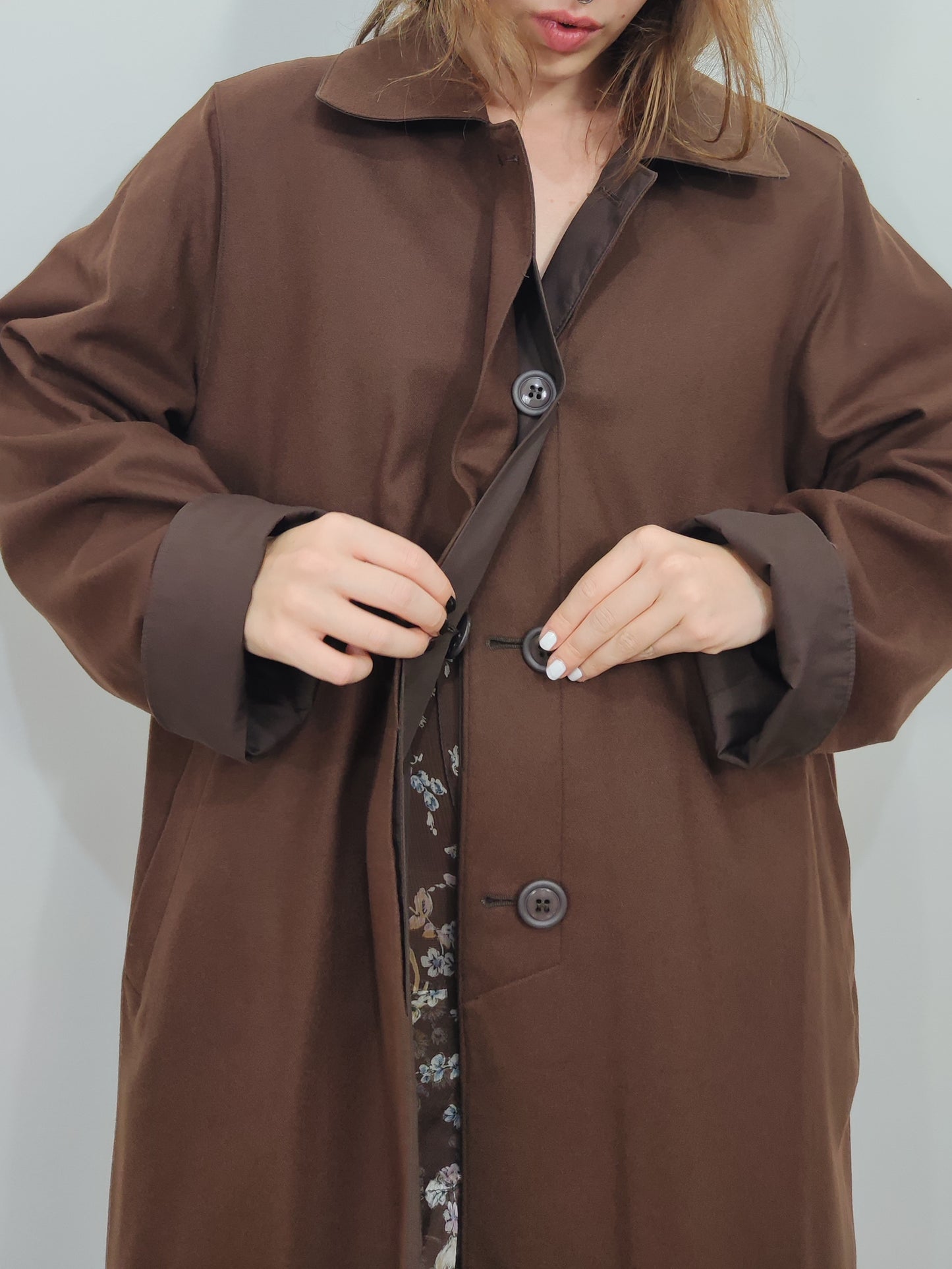 Reversible '80s Wool Trenchcoat