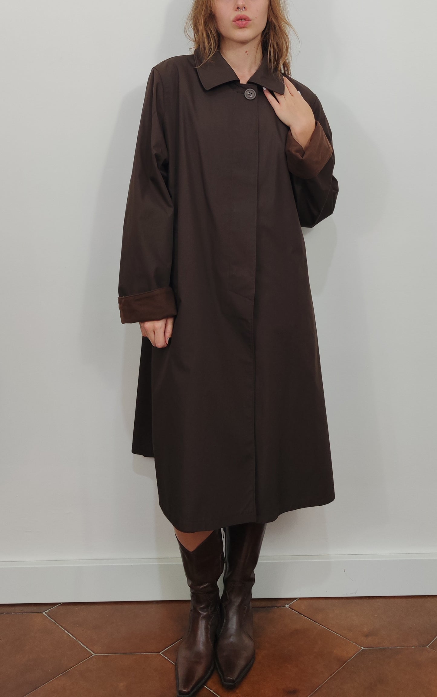 Reversible '80s Wool Trenchcoat