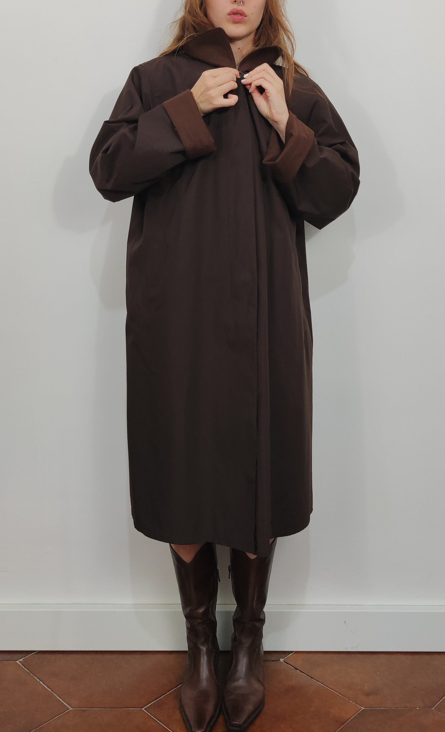 Reversible '80s Wool Trenchcoat