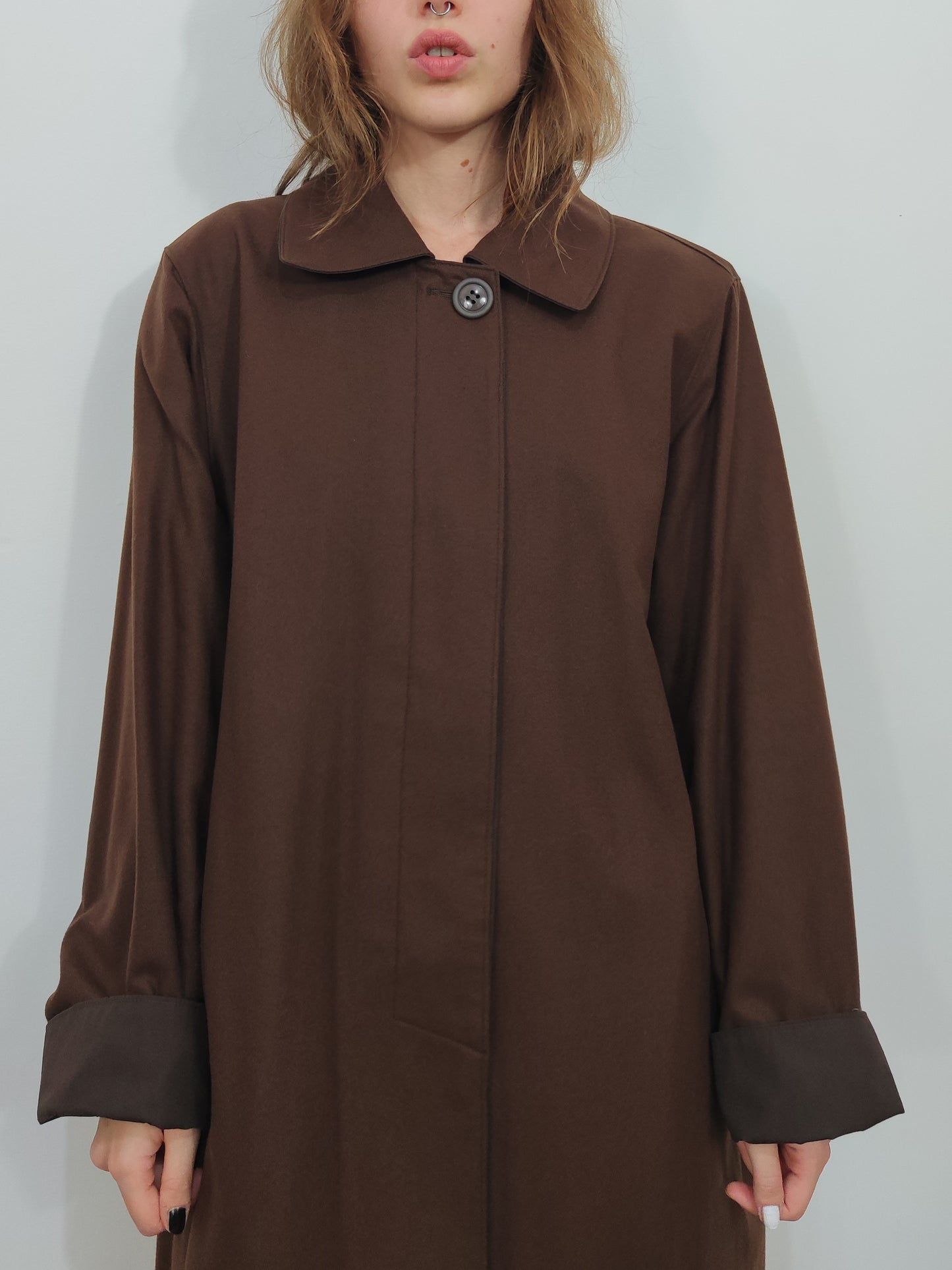 Reversible '80s Wool Trenchcoat