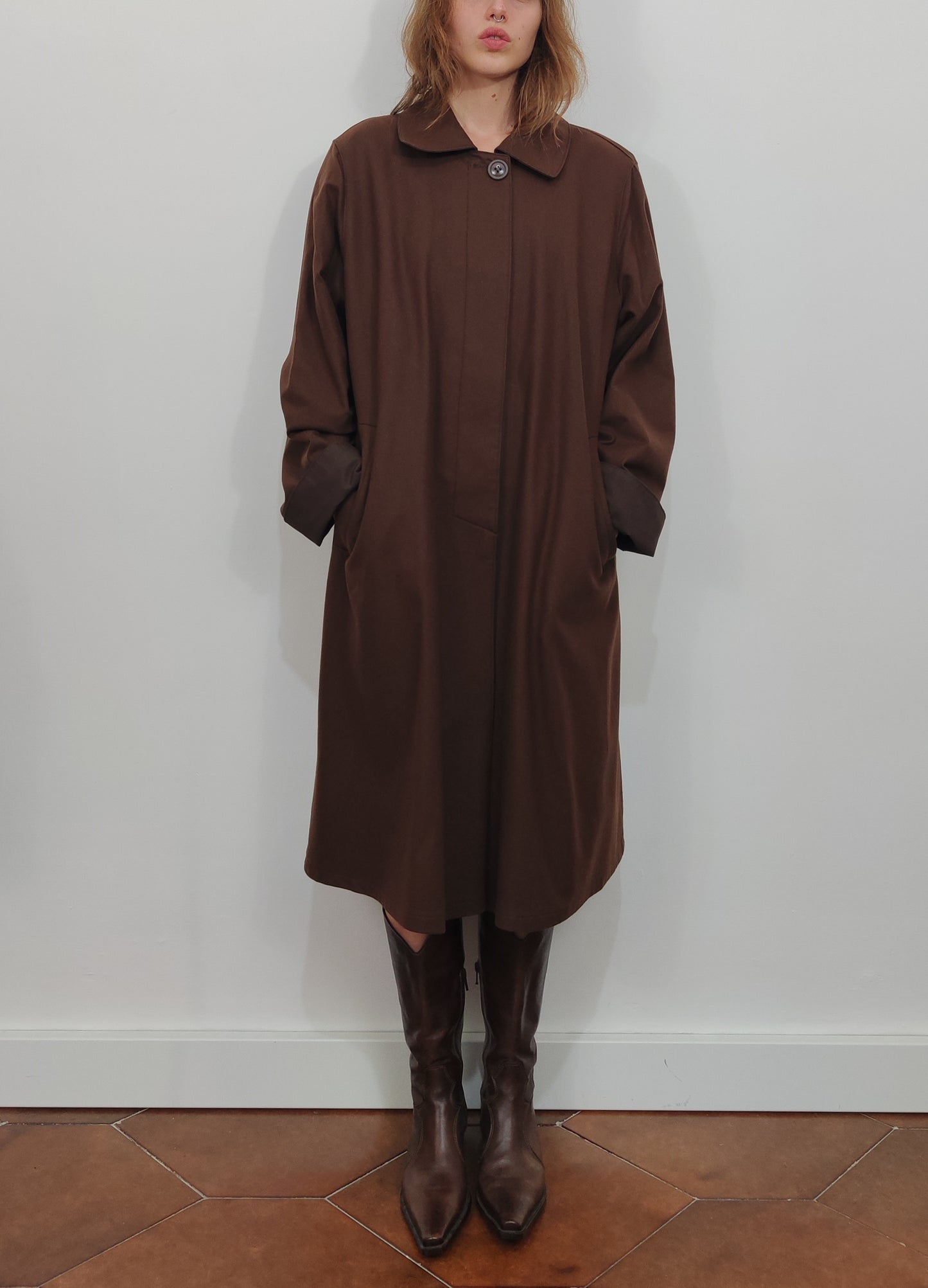 Reversible '80s Wool Trenchcoat