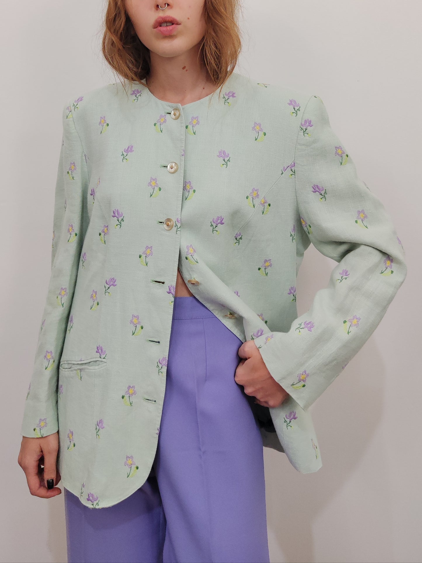 Vintage 100% Linen Blazer