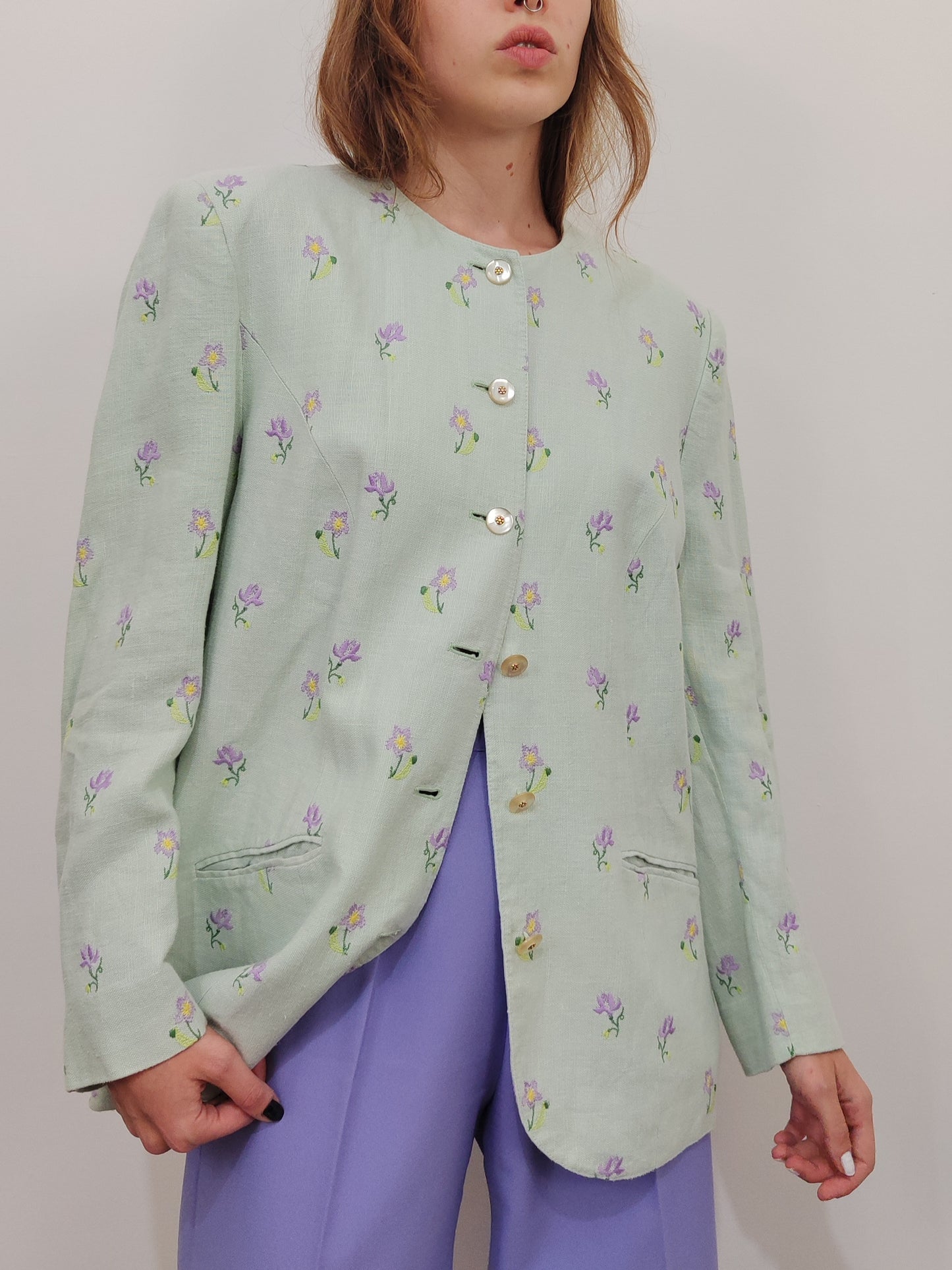 Vintage 100% Linen Blazer