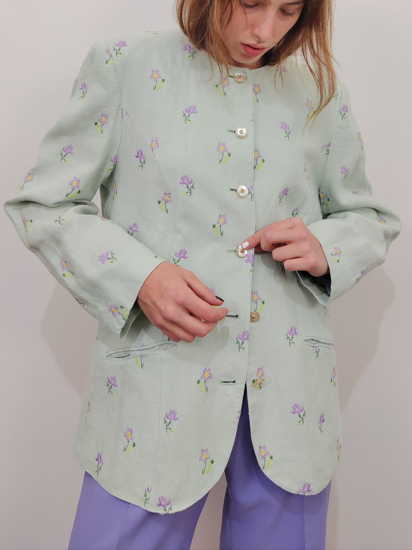 Vintage 100% Linen Blazer