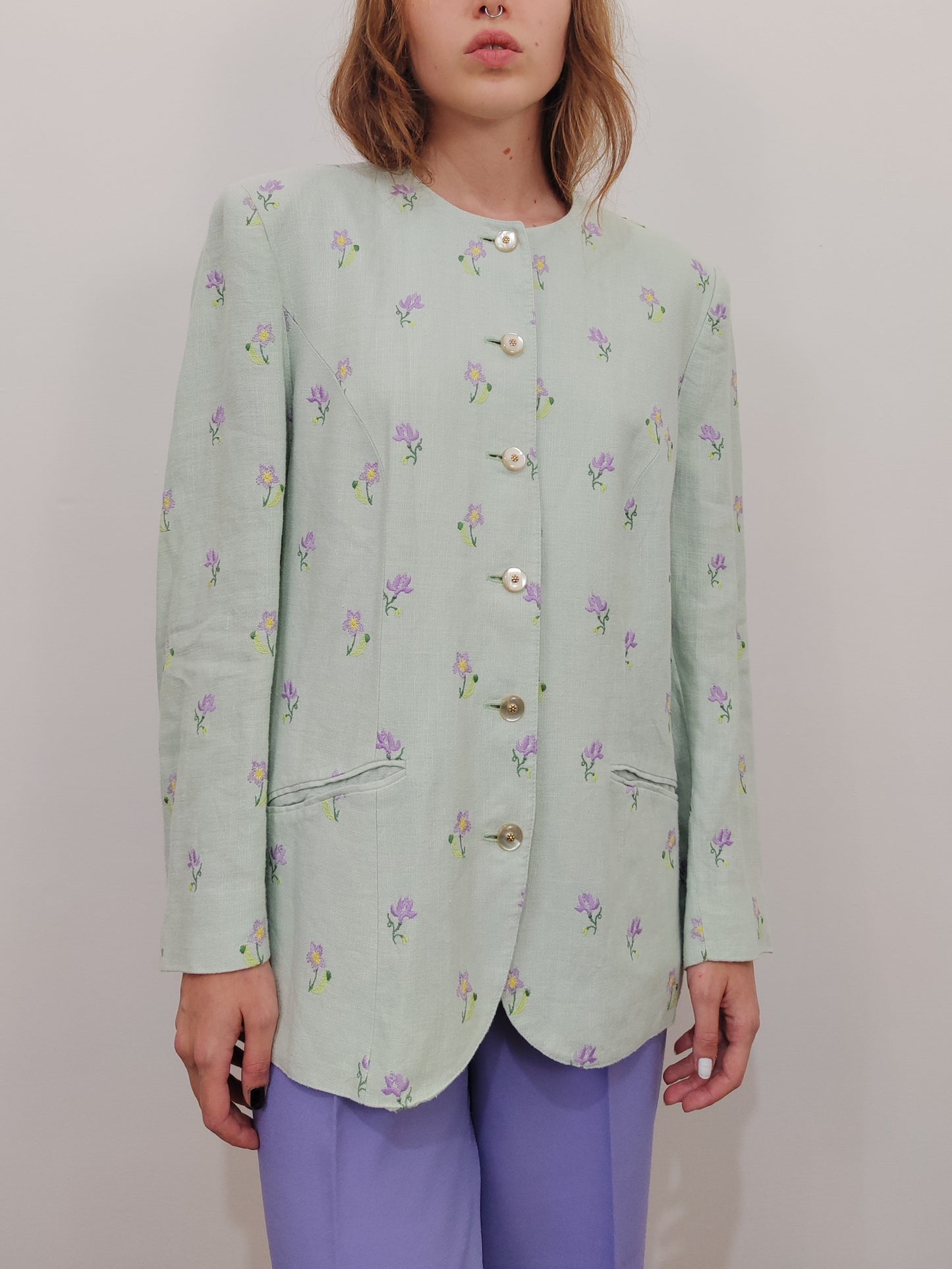 Vintage 100% Linen Blazer