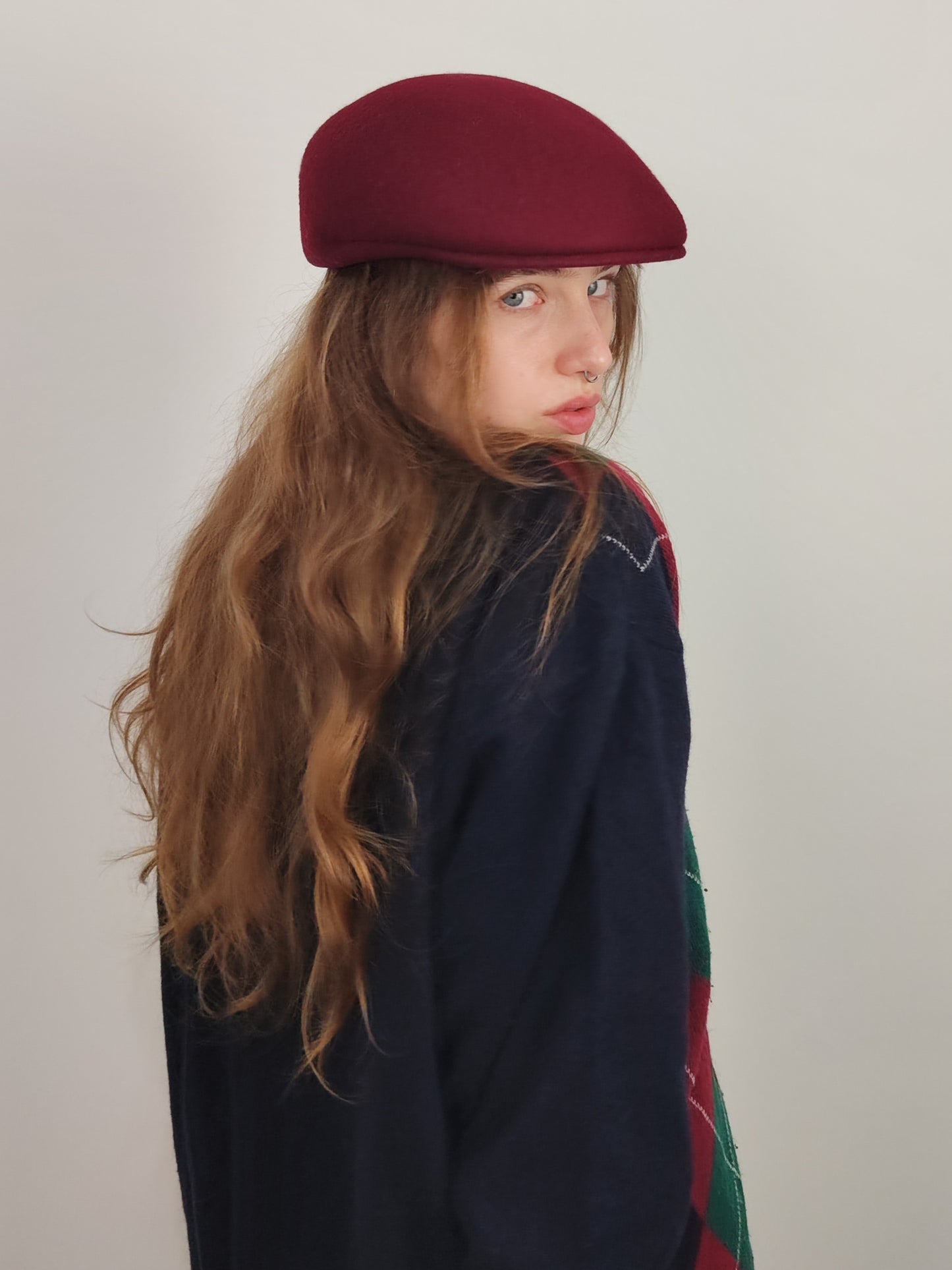 '80s Burgundy Hat