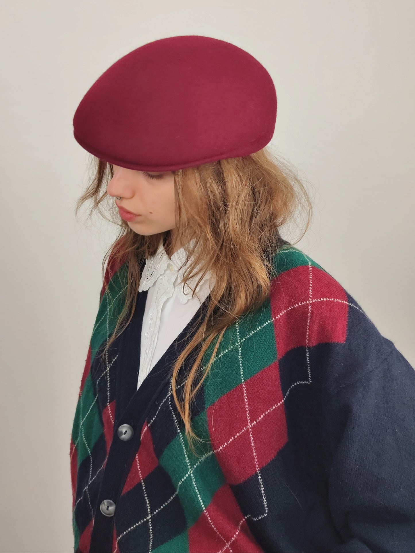 '80s Burgundy Hat