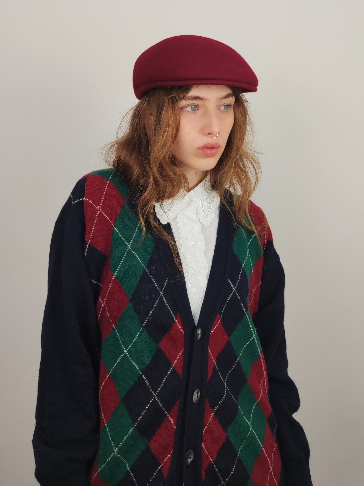 '80s Burgundy Hat