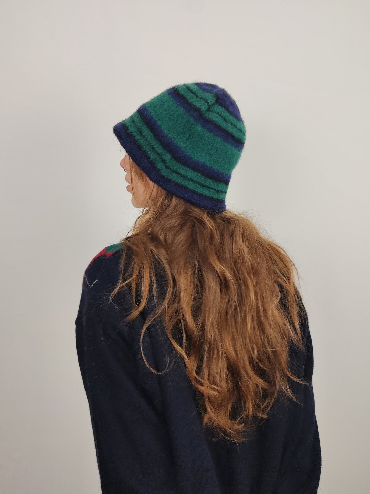 '80s Unisex Black Watch Wool Cloche