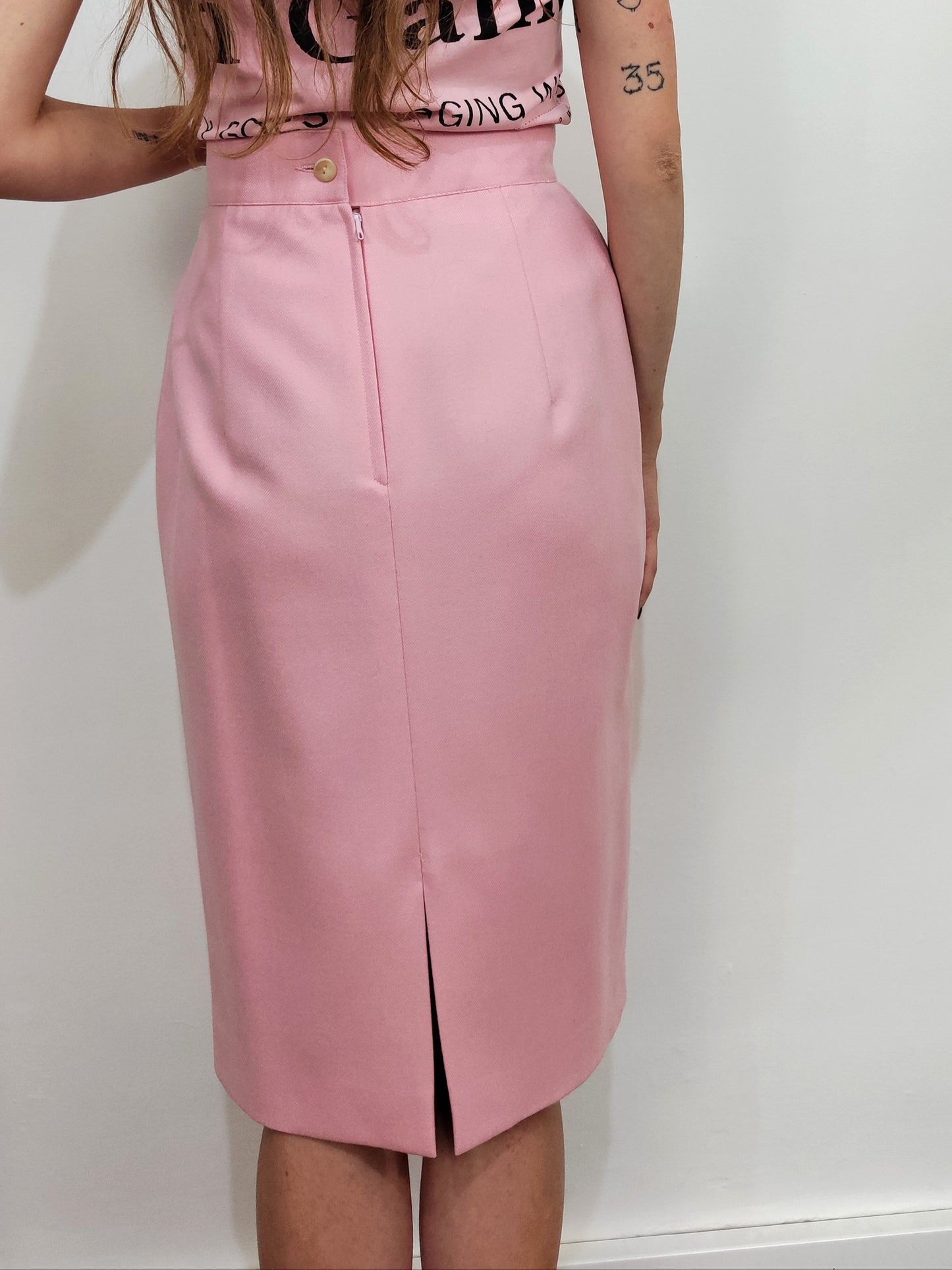 Gai Mattiolo Wool&Angora Pencil Skirt