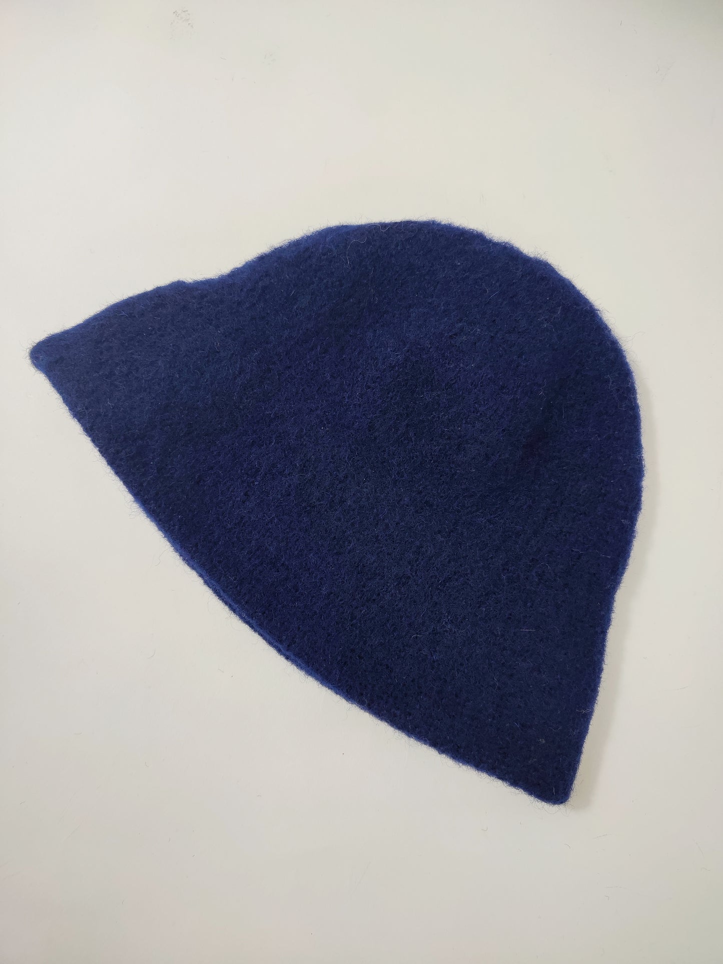 '80s Pure Wool Navy Cloche Hat