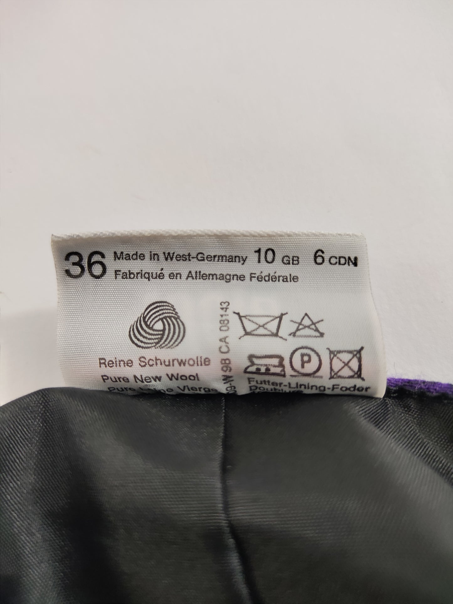 Virgin Wool Print Skirt