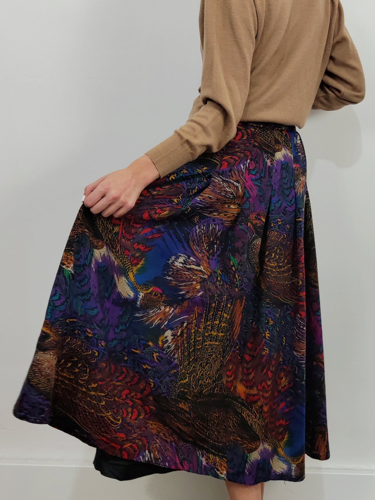 Archive - Virgin Wool Print Skirt