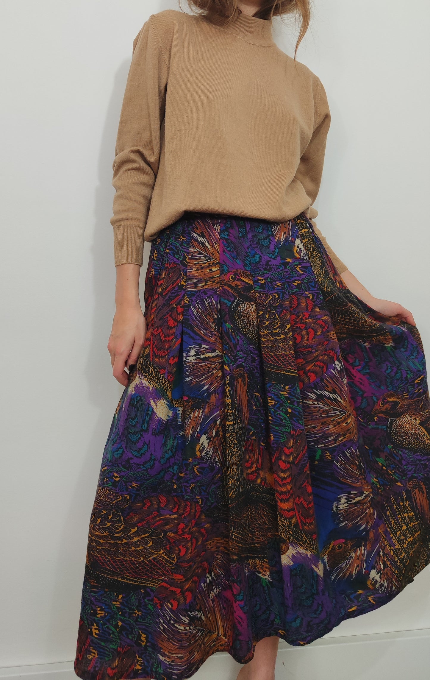 Archive - Virgin Wool Print Skirt