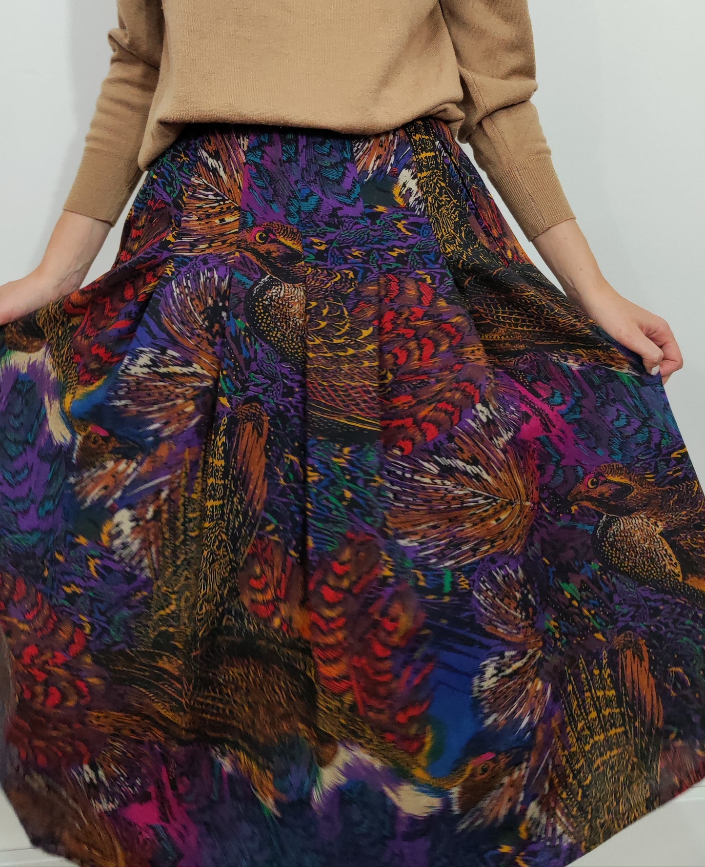 Archive - Virgin Wool Print Skirt