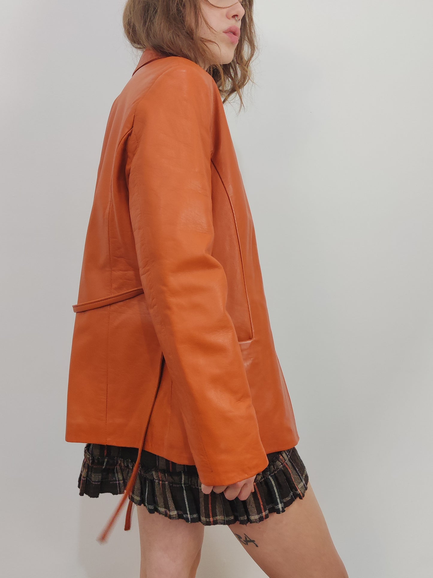 Pumpkin Leather Jacket
