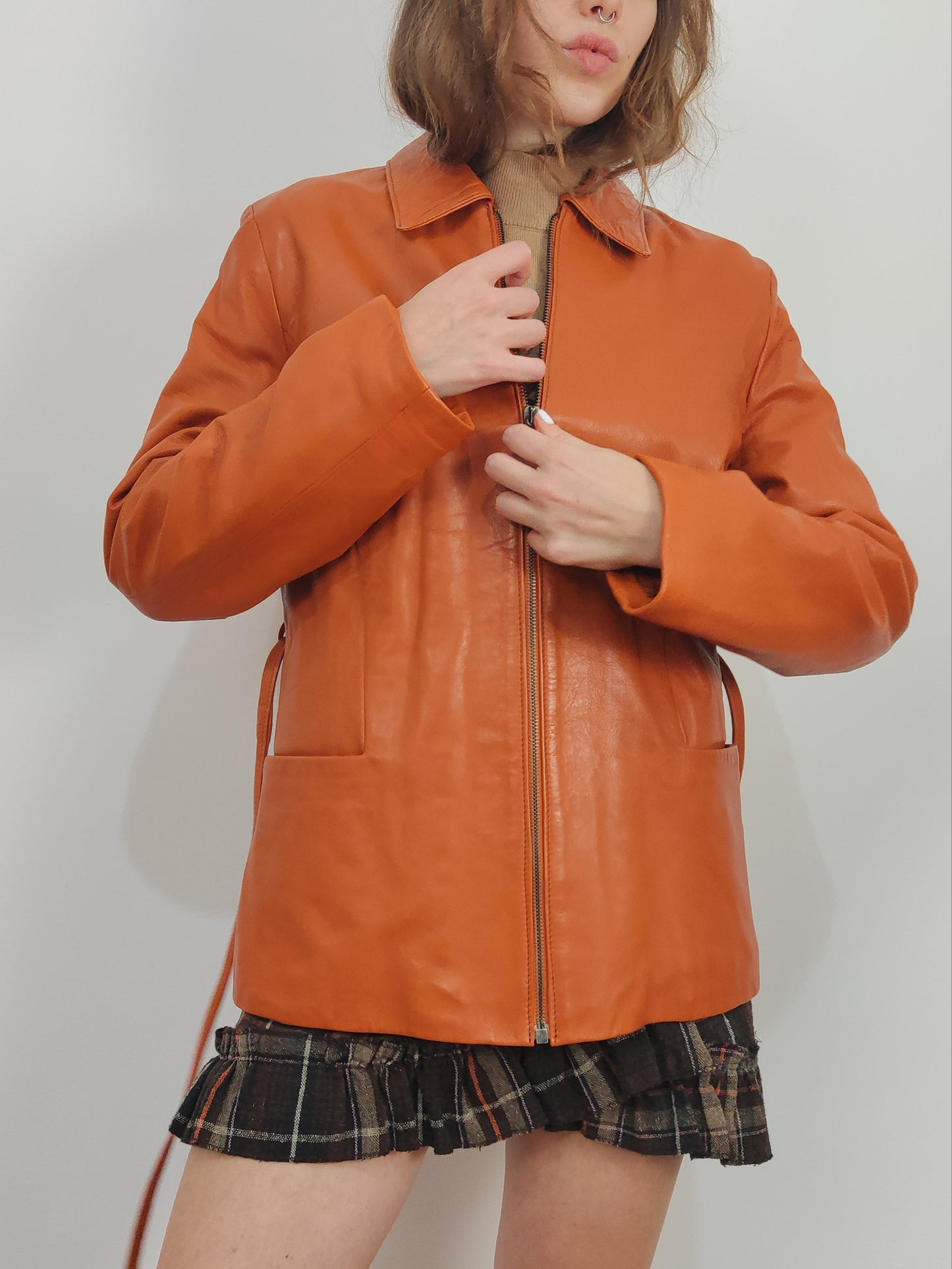 Pumpkin Leather Jacket