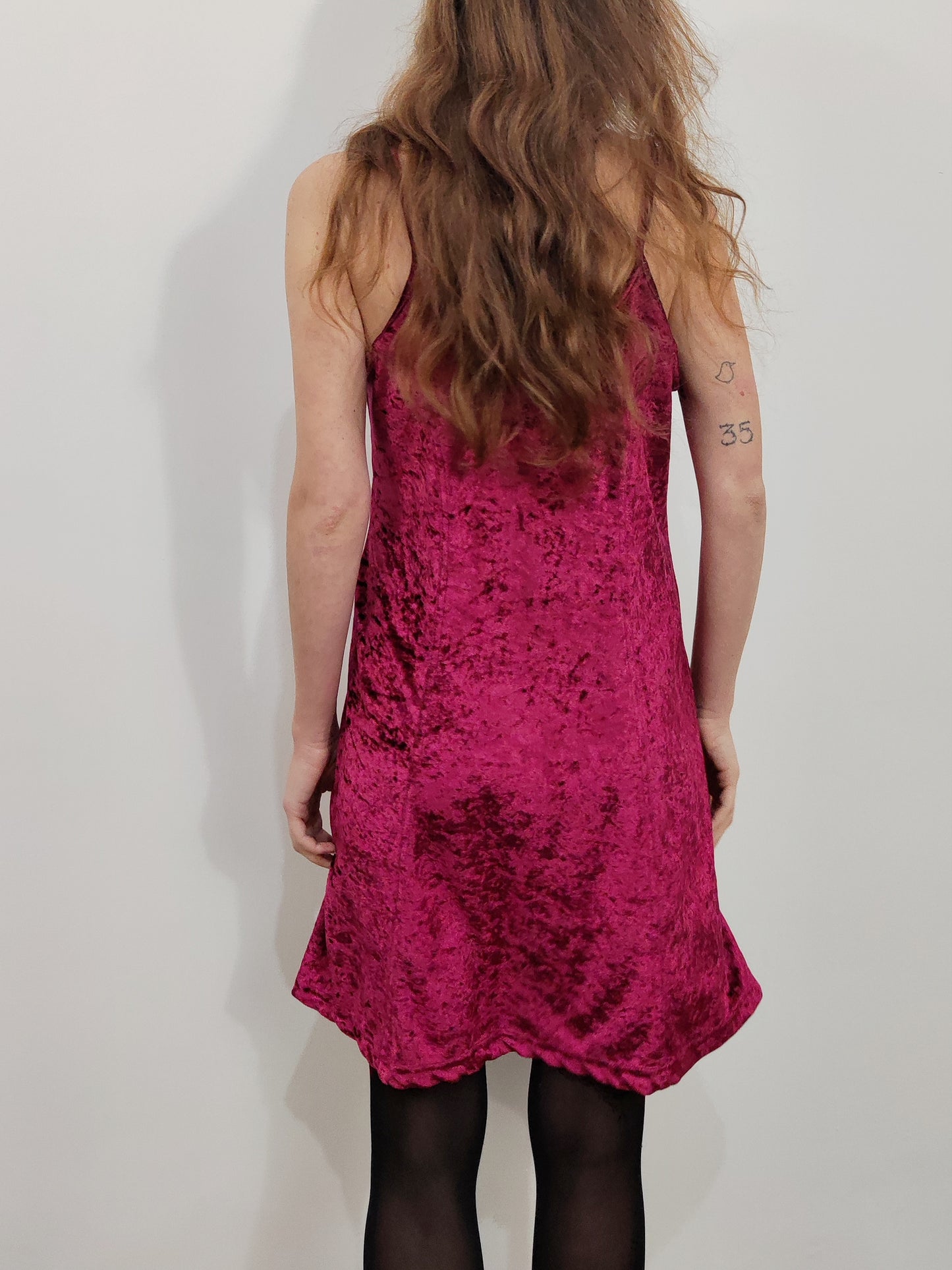 Vintage Velour Slip Dress