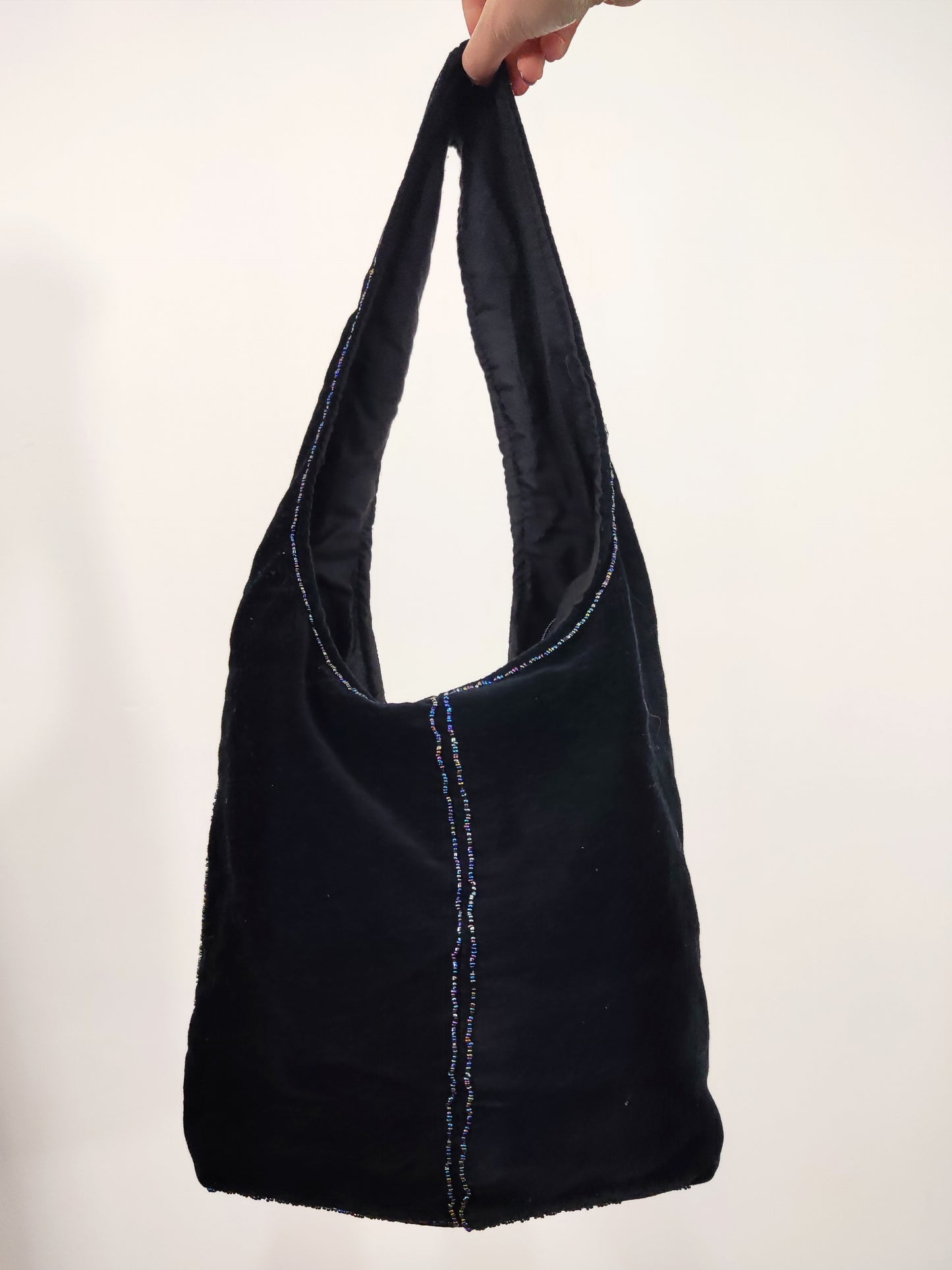 Vintage Velor Embroidered Bag