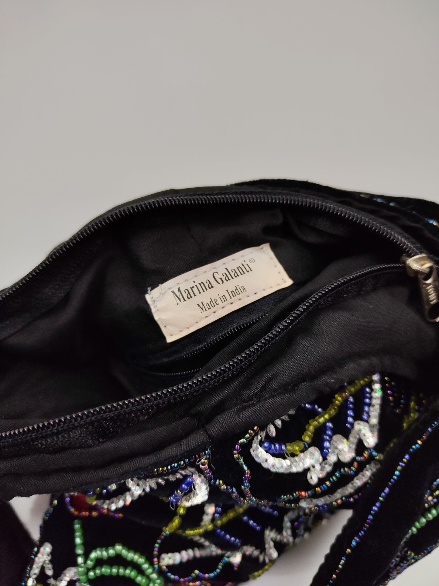 Vintage Velour Embroidered Bag