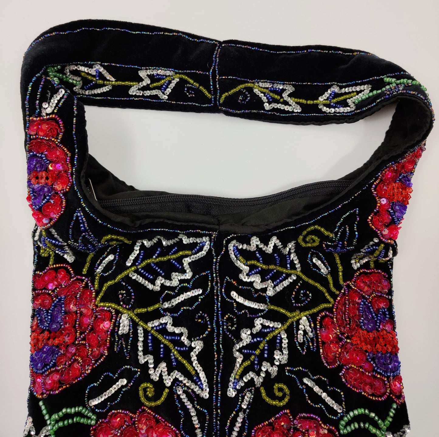 Vintage Velor Embroidered Bag
