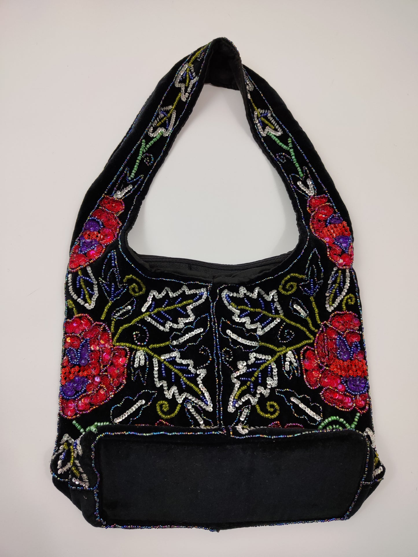 Vintage Velor Embroidered Bag