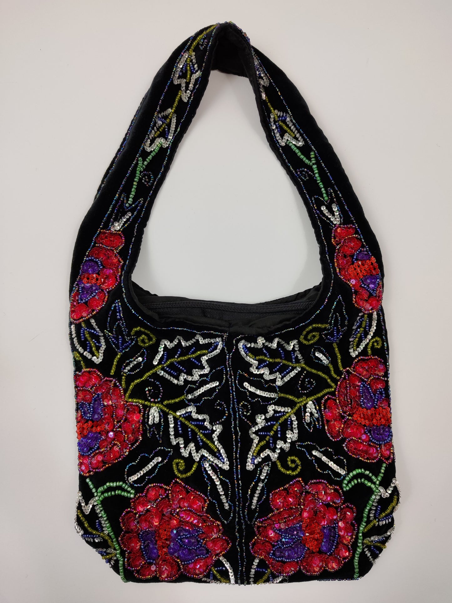 Vintage Velor Embroidered Bag
