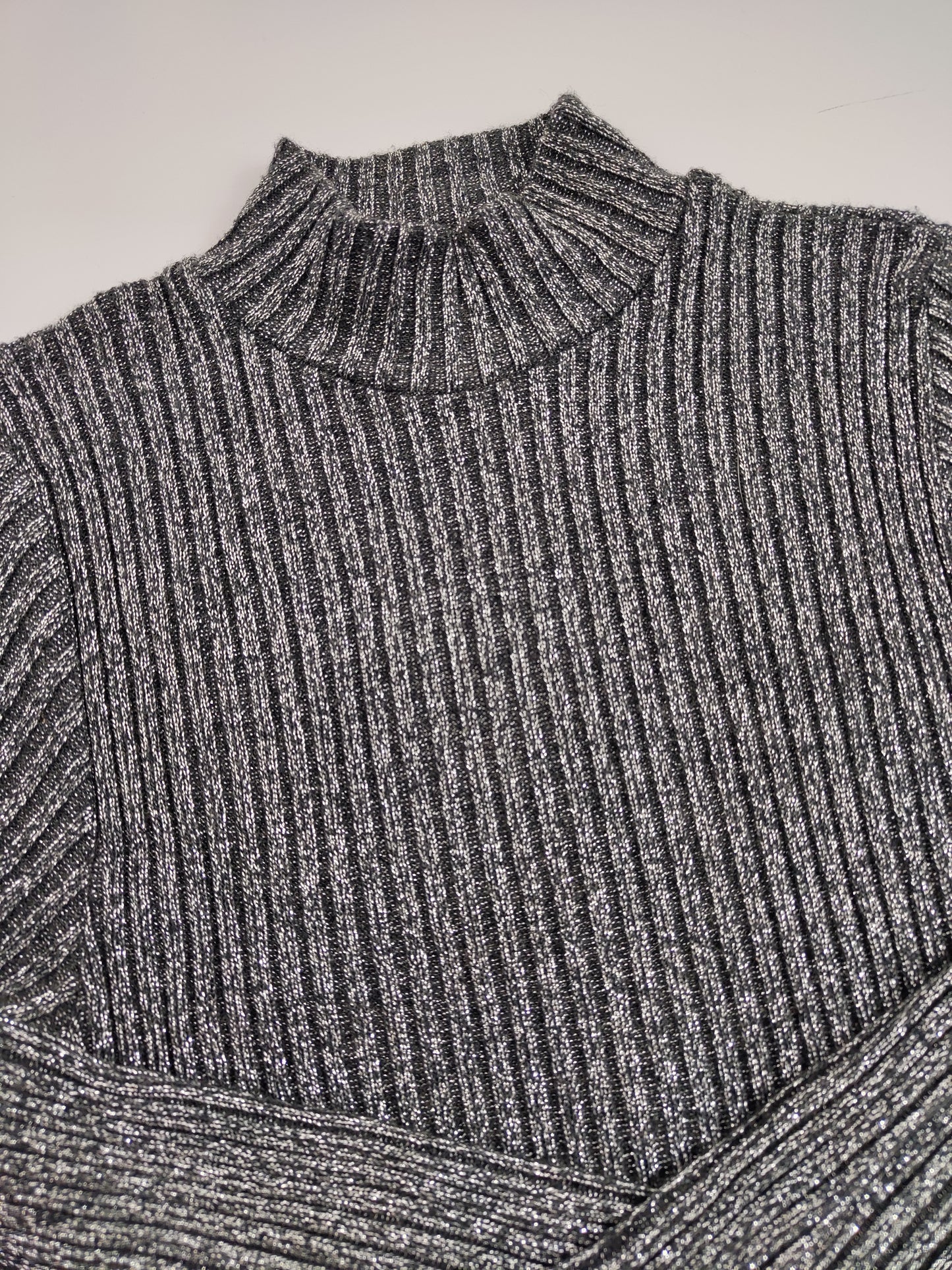 Wool Turtleneck Glitter Pullover