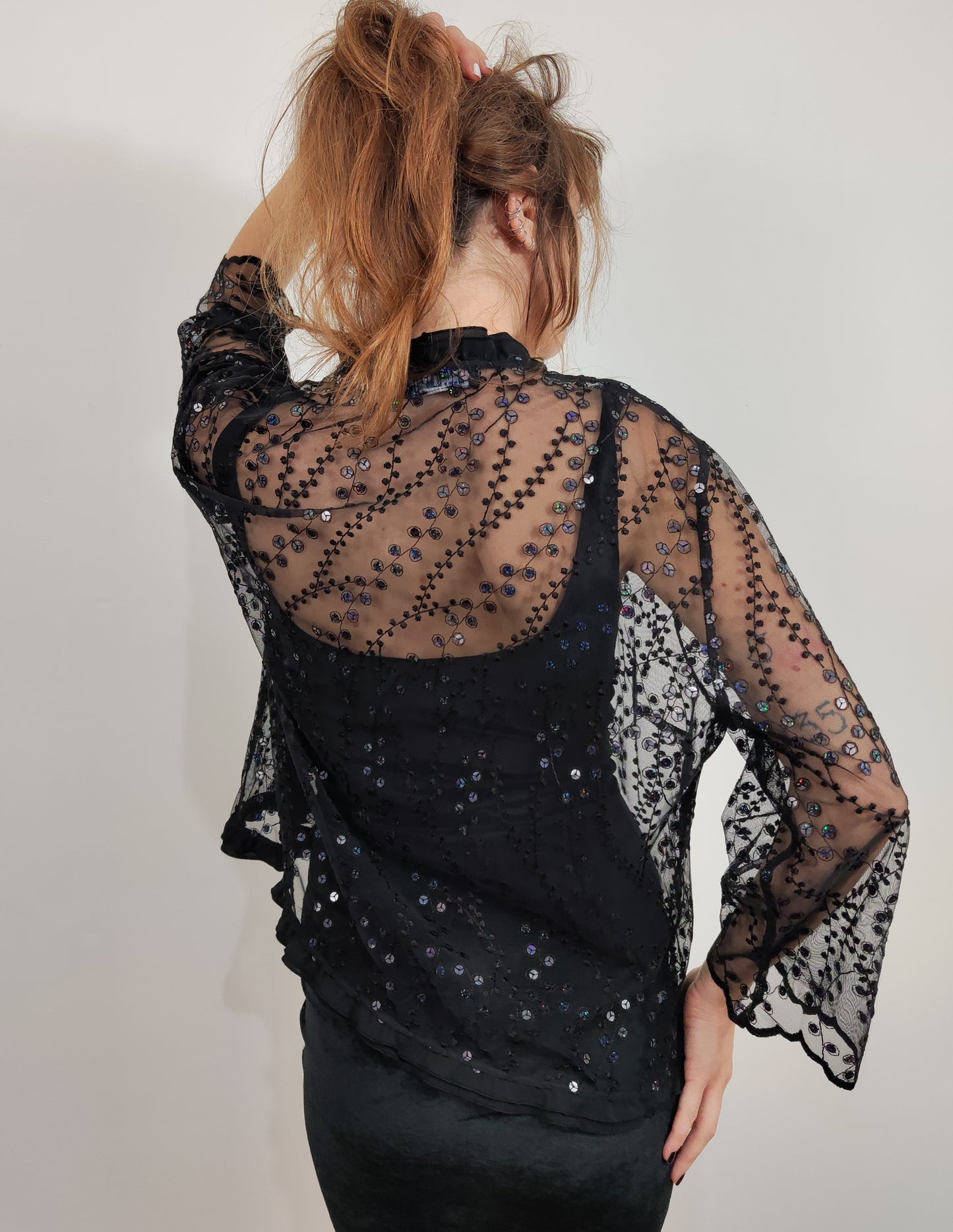 Coprispalle vintage con paillettes