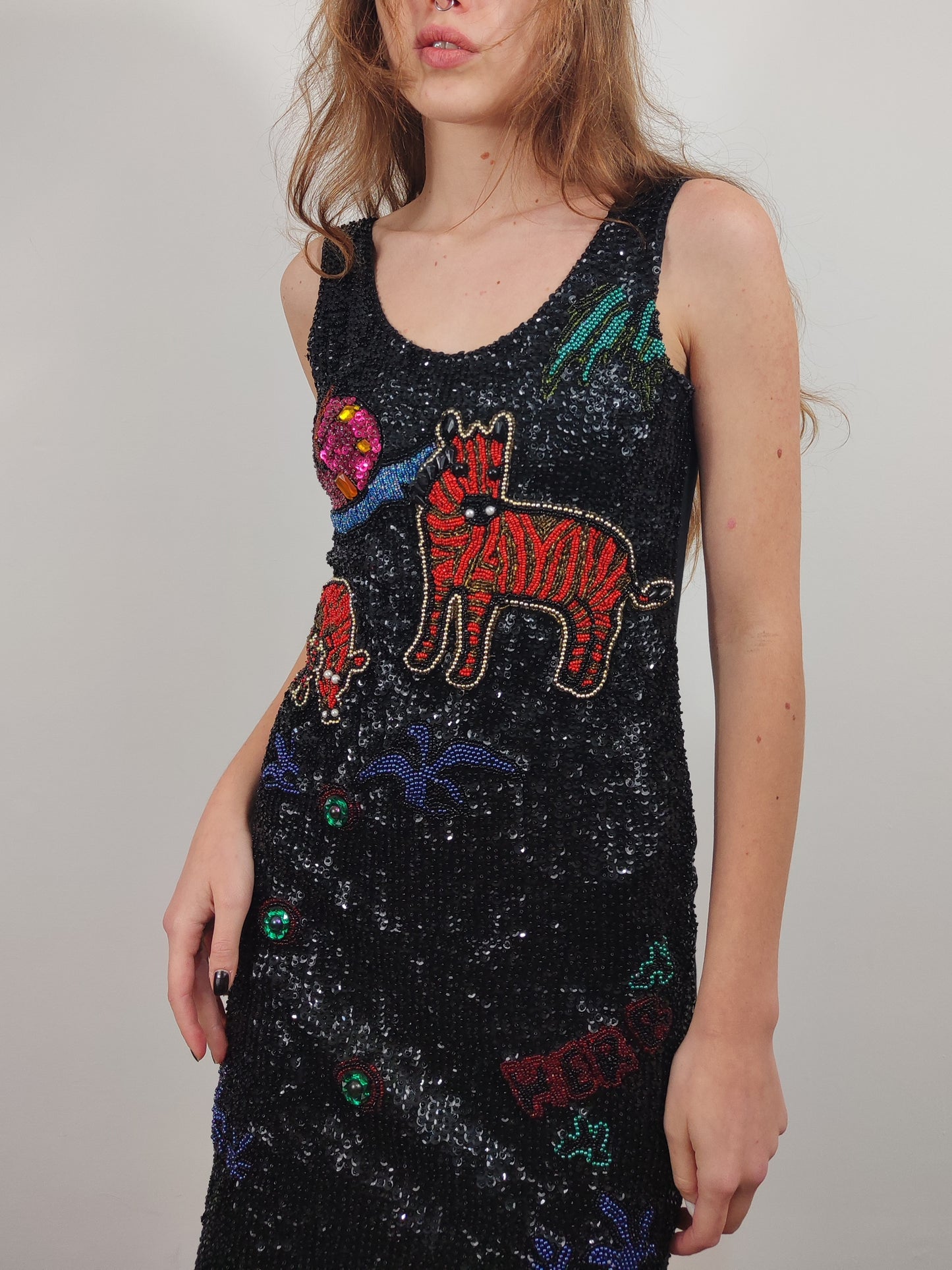 Archive - Dahn Sequin Zebra Dress