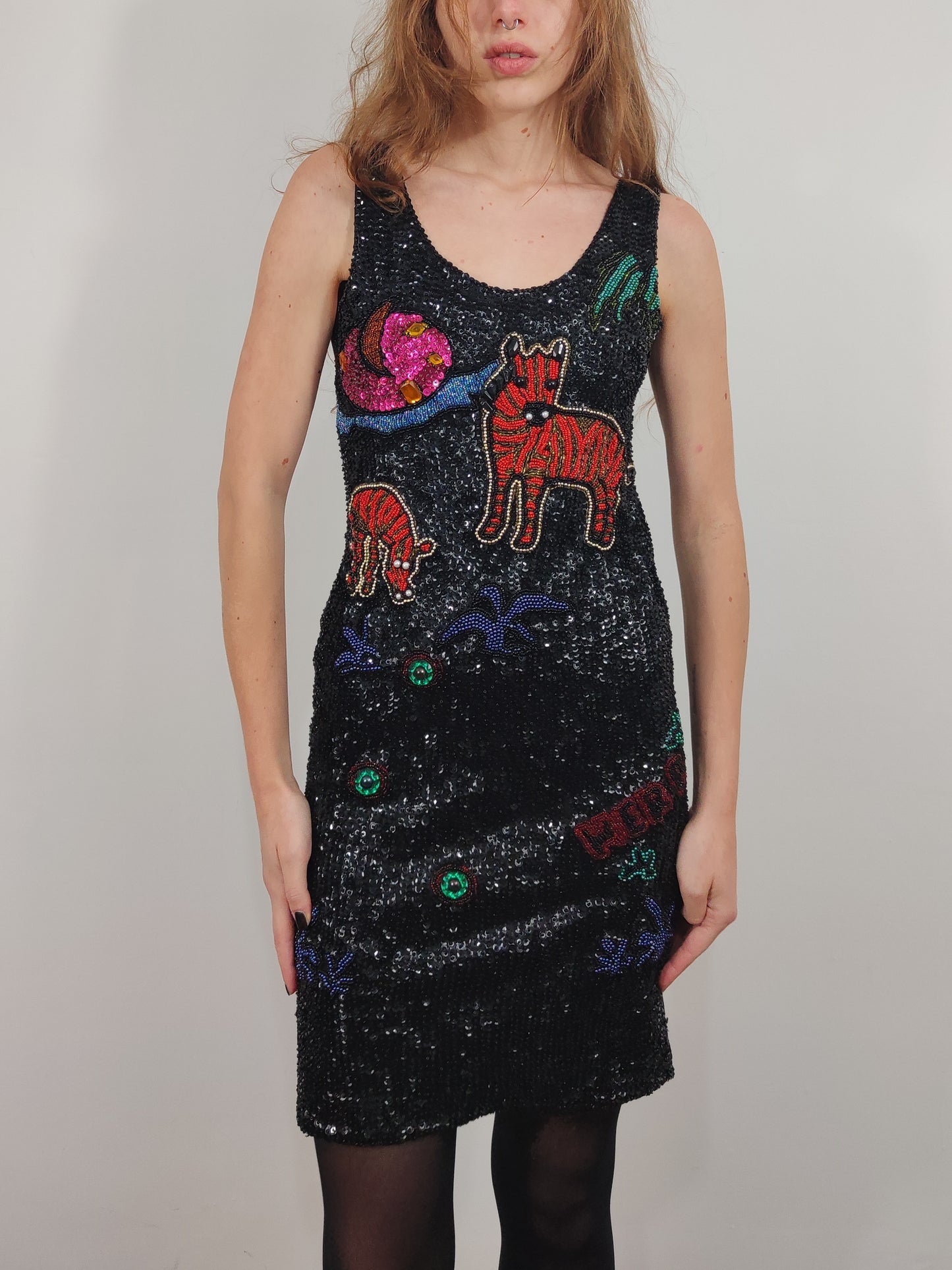 Archive - Dahn Sequin Zebra Dress