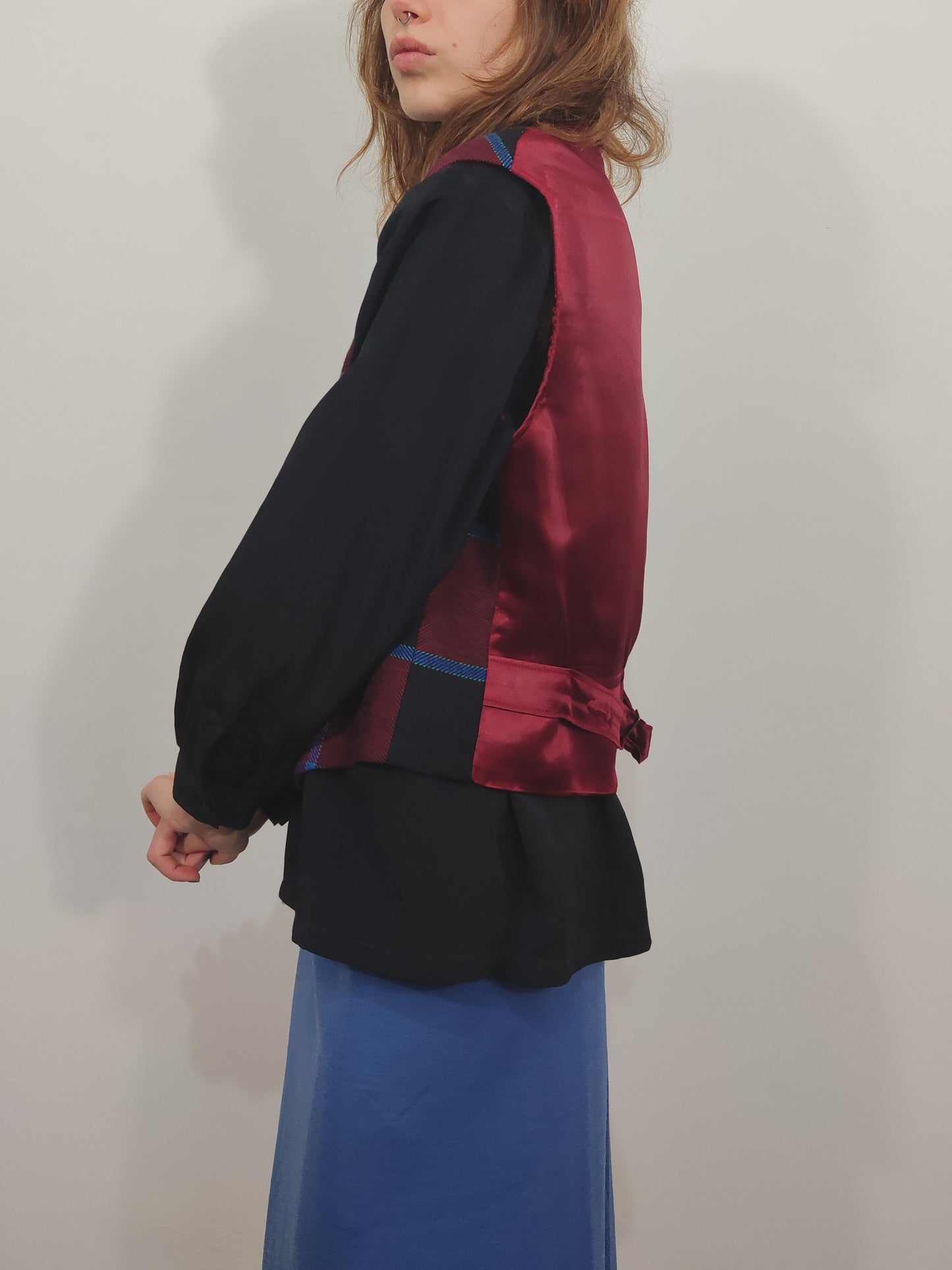 '80s Tailored Checkered Vest - Def.