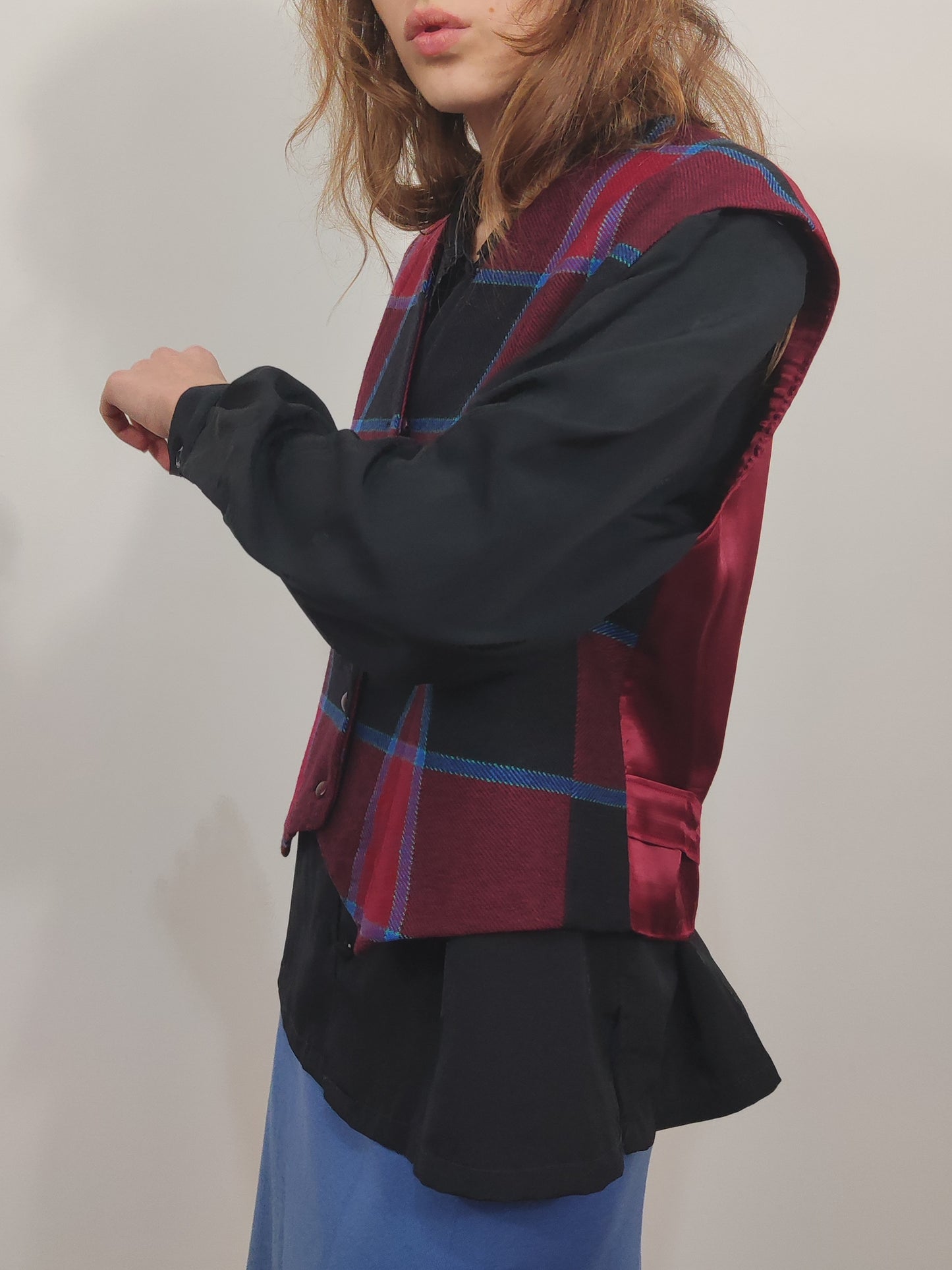 '80s Tailored Checkered Vest - Def.