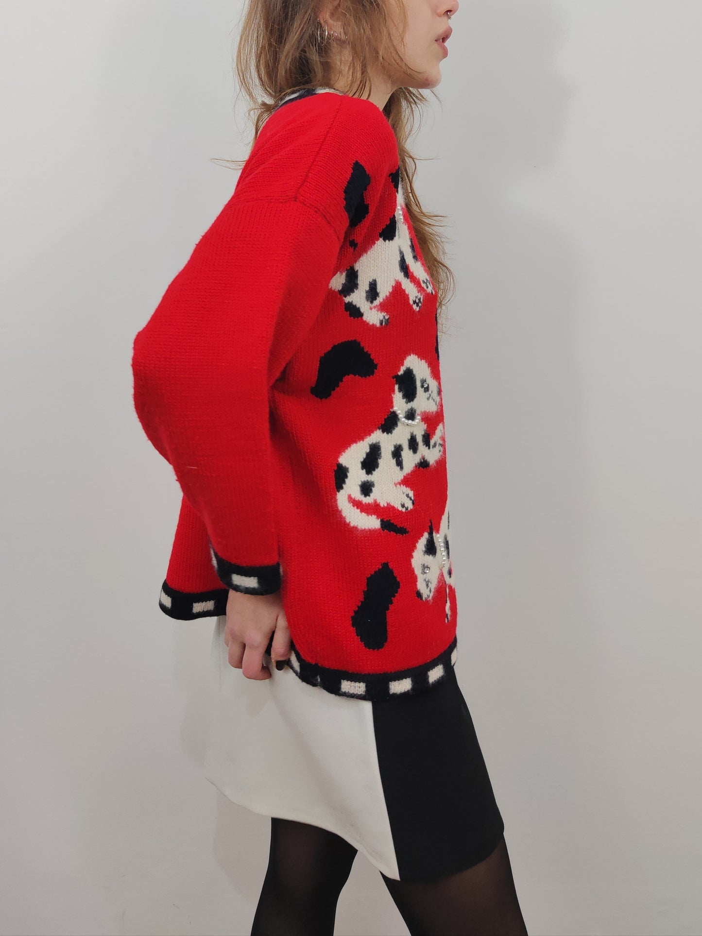 Derhy '80s Dalmatian Pullover