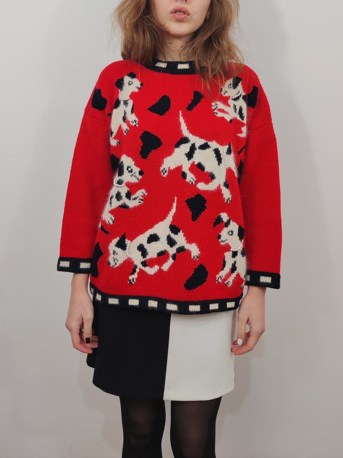 Derhy '80s Dalmatian Pullover