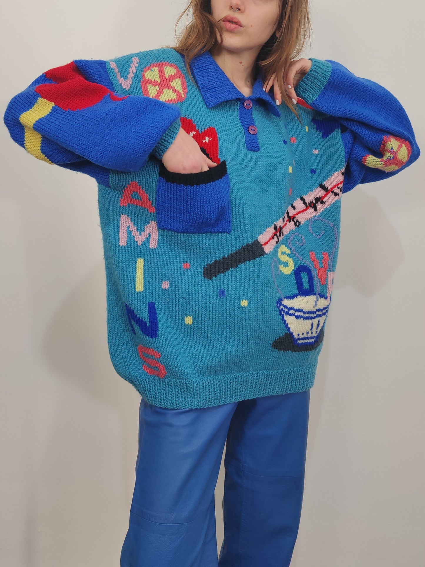 Berek Hand Knitted "The Common Cold" Pullover