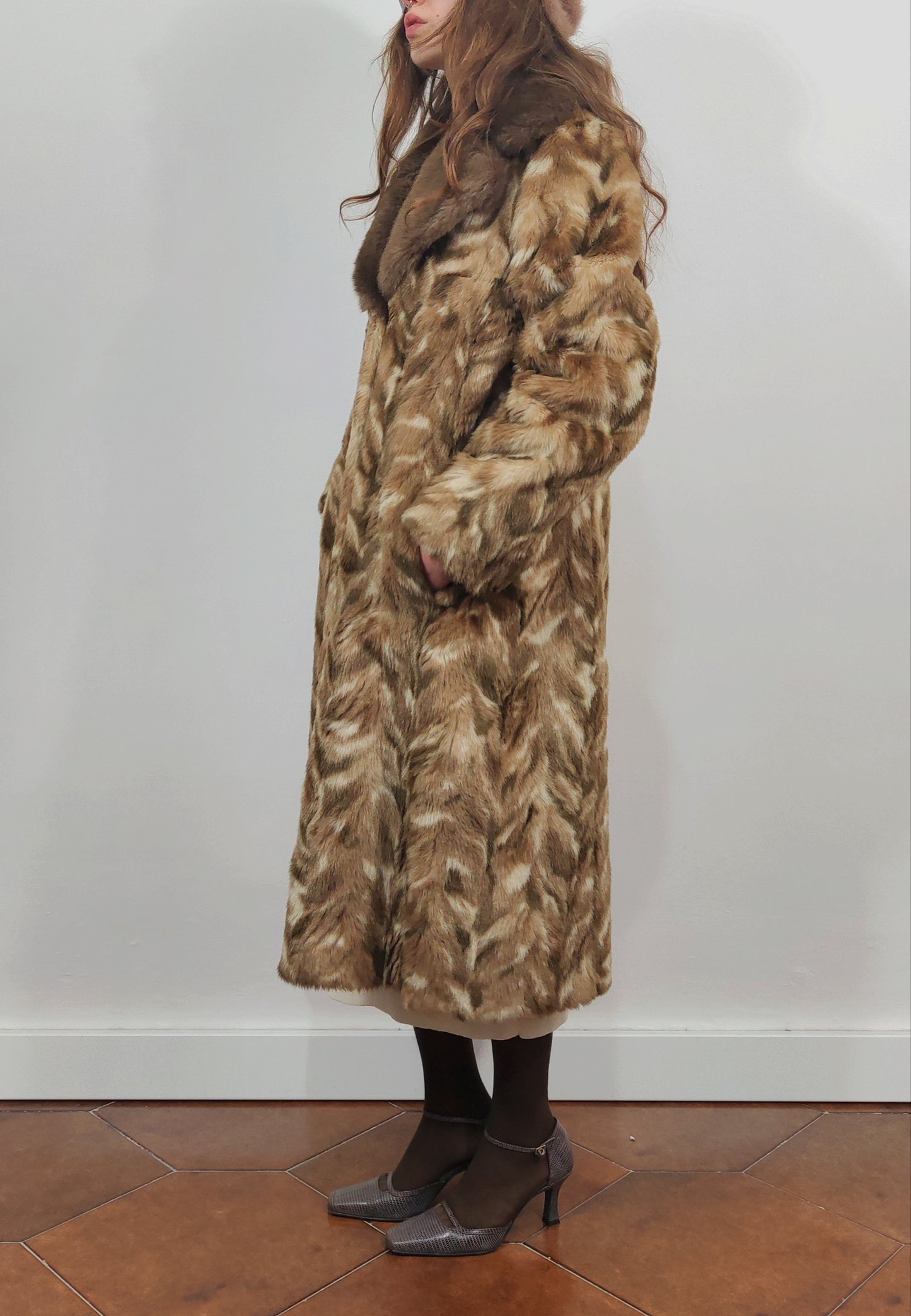 Vintage Eco Fur Coat