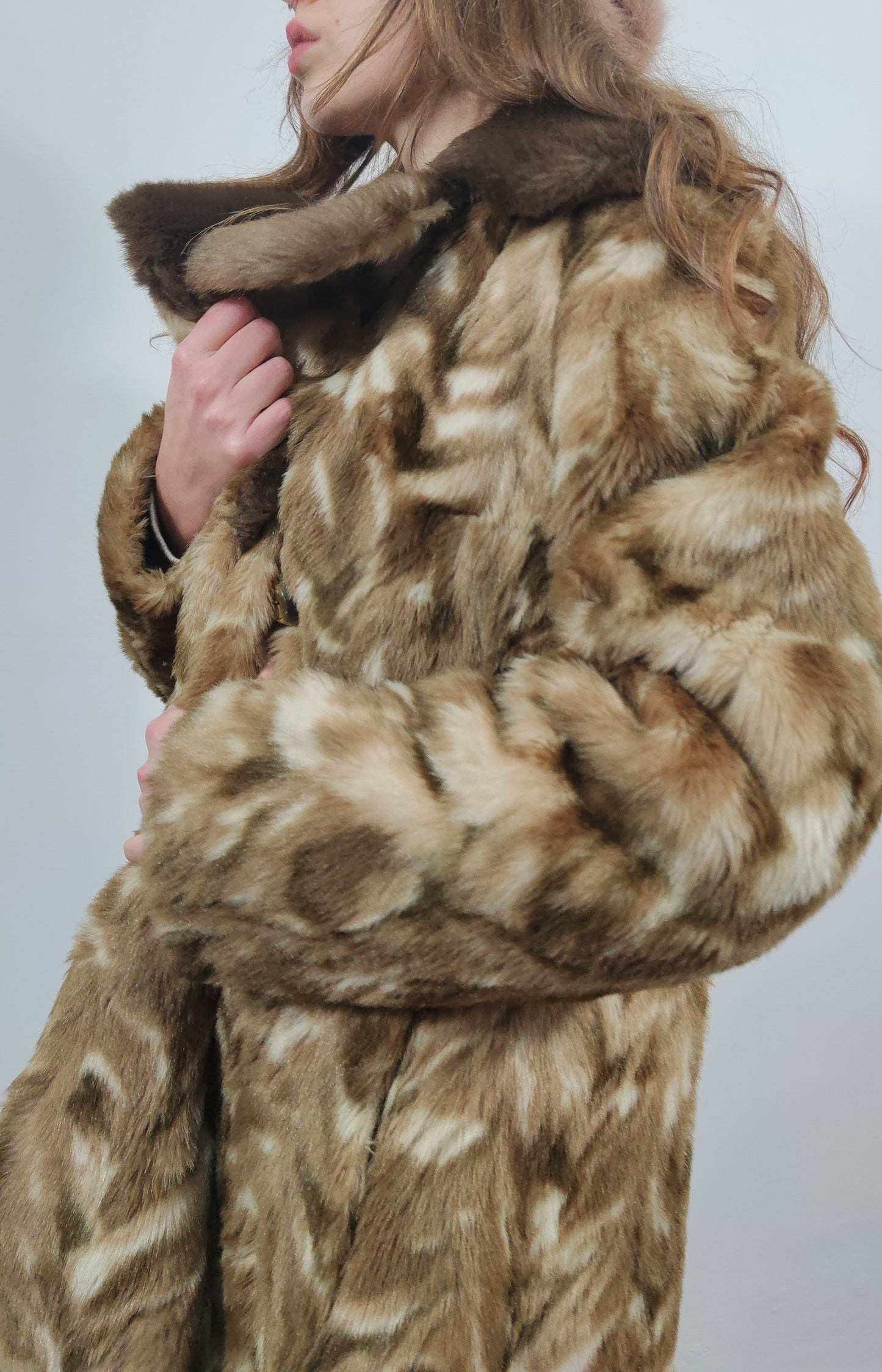 Vintage Eco Fur Coat