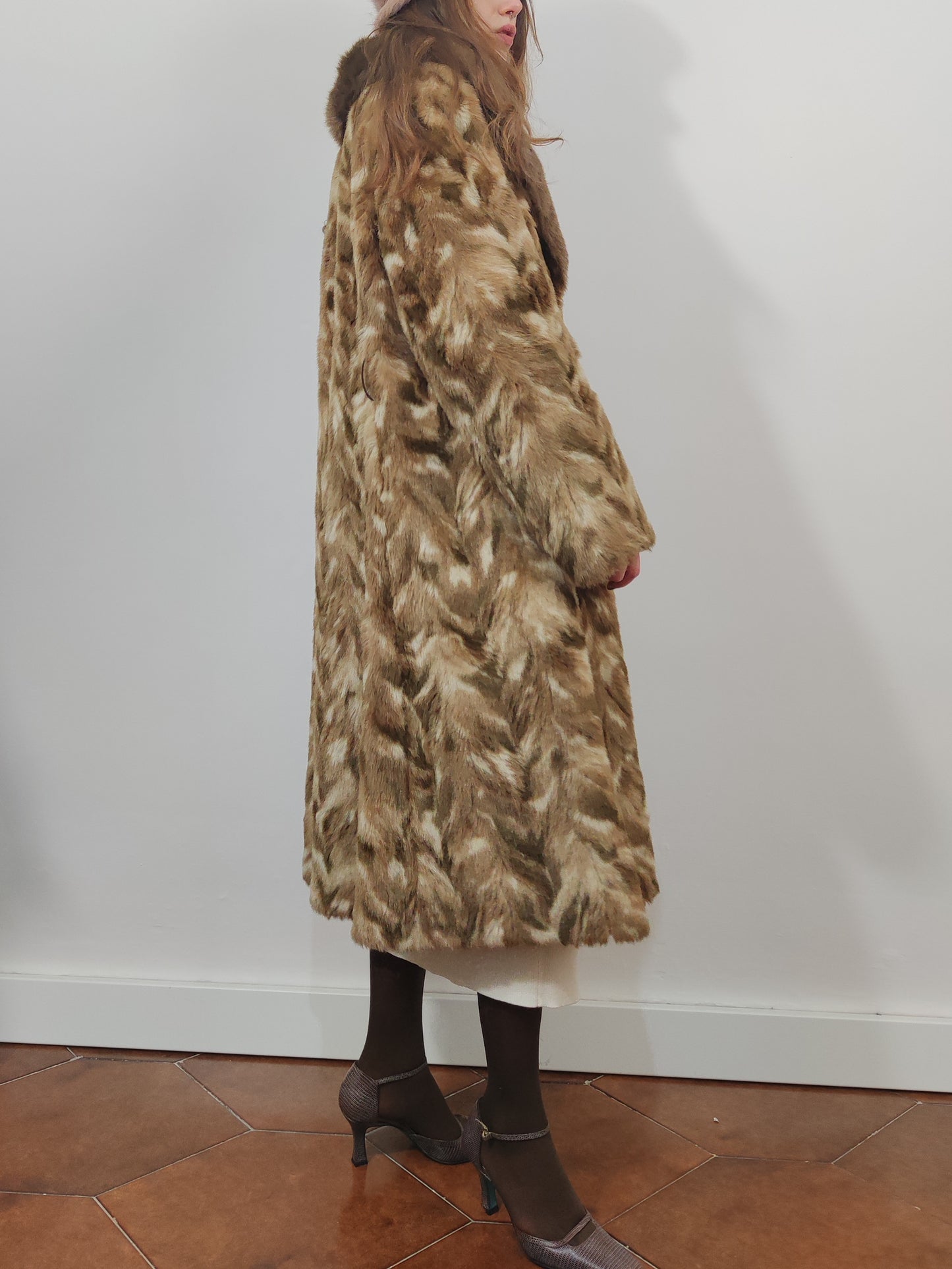 Vintage Eco Fur Coat