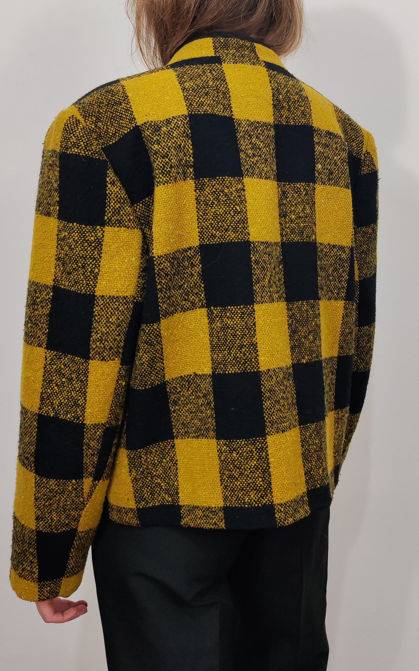 Yellow Checkered Vintage Blazer