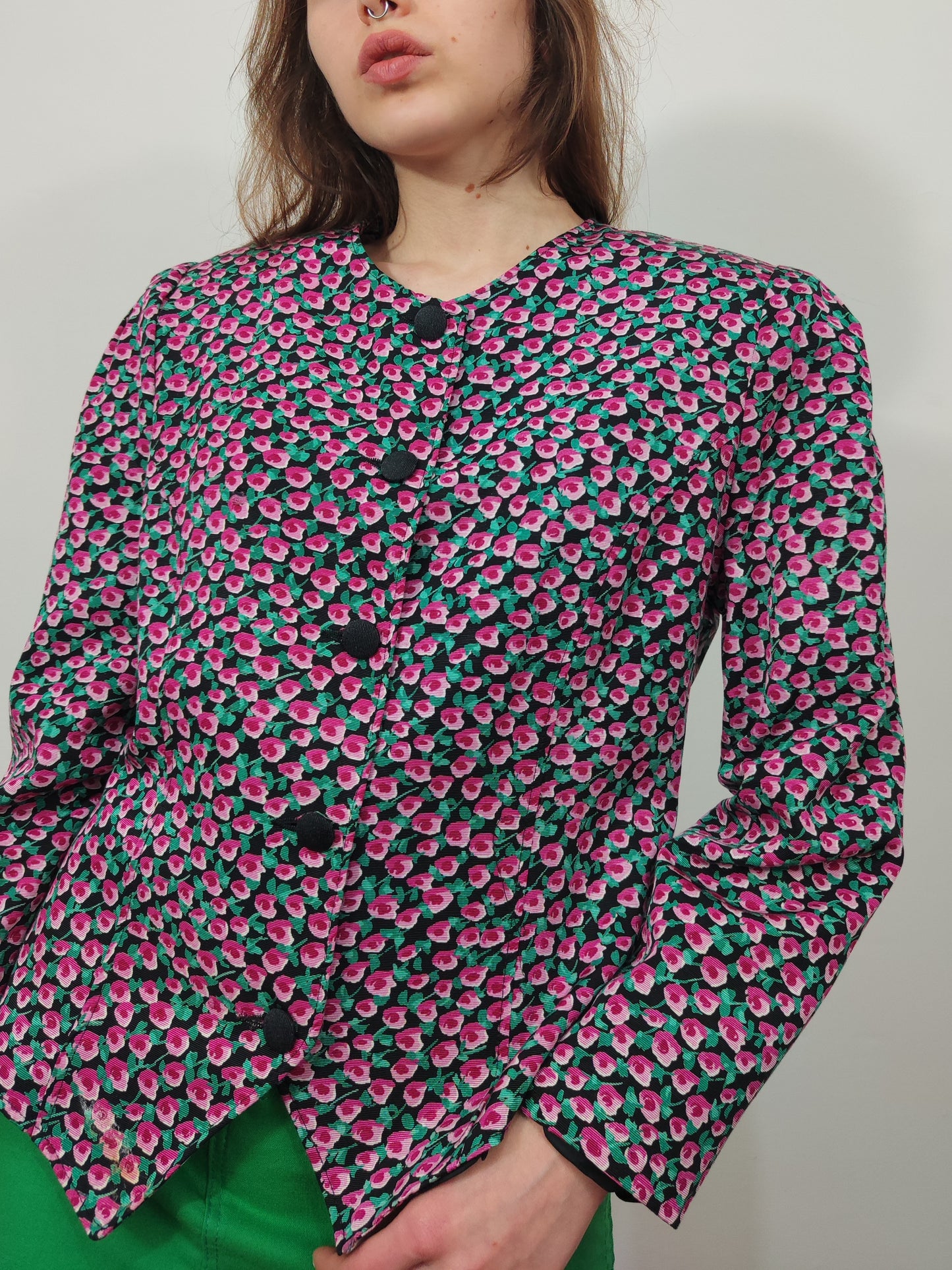 '80s Floral Blazer
