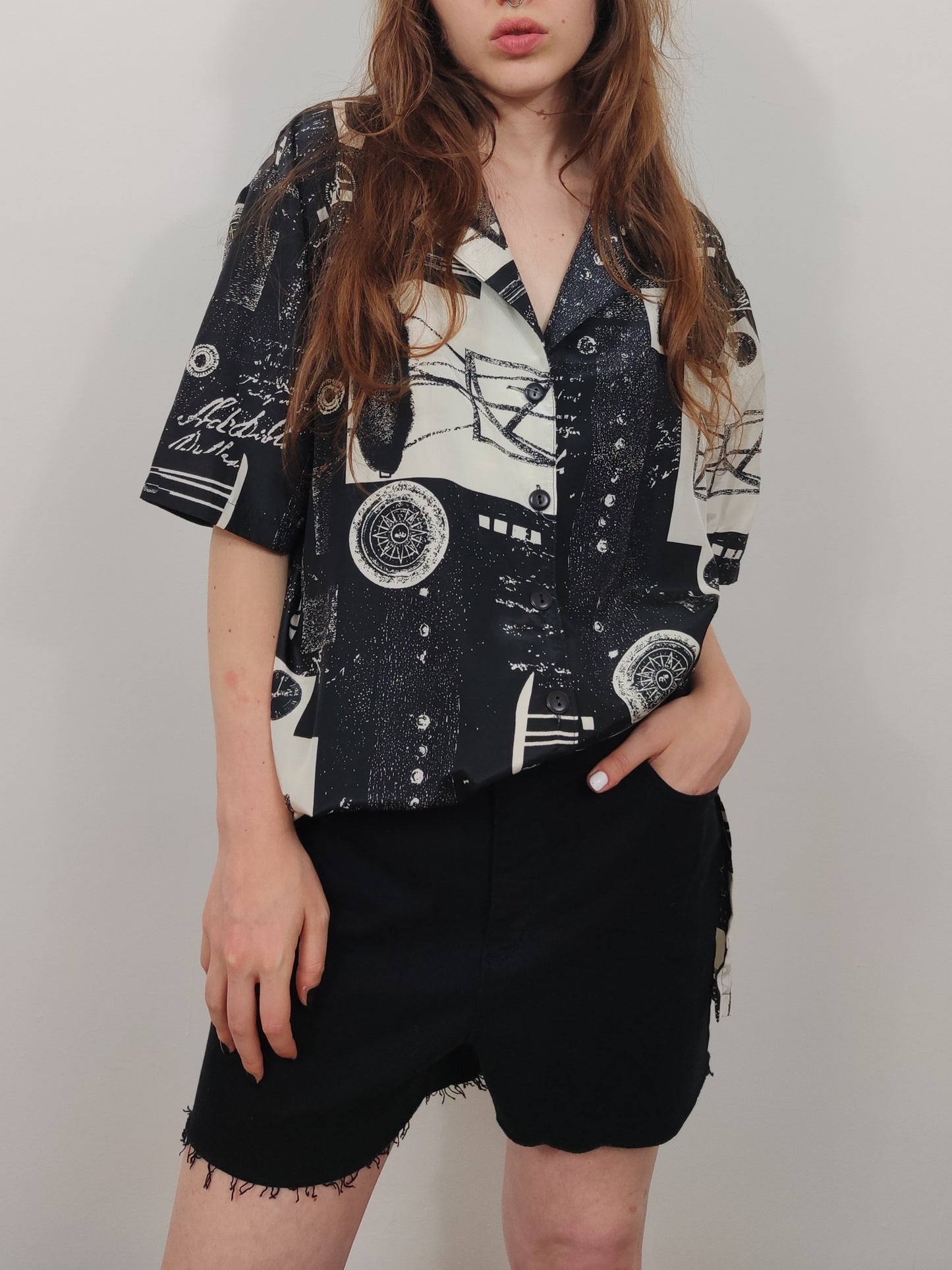 Vintage Black and White Shirt