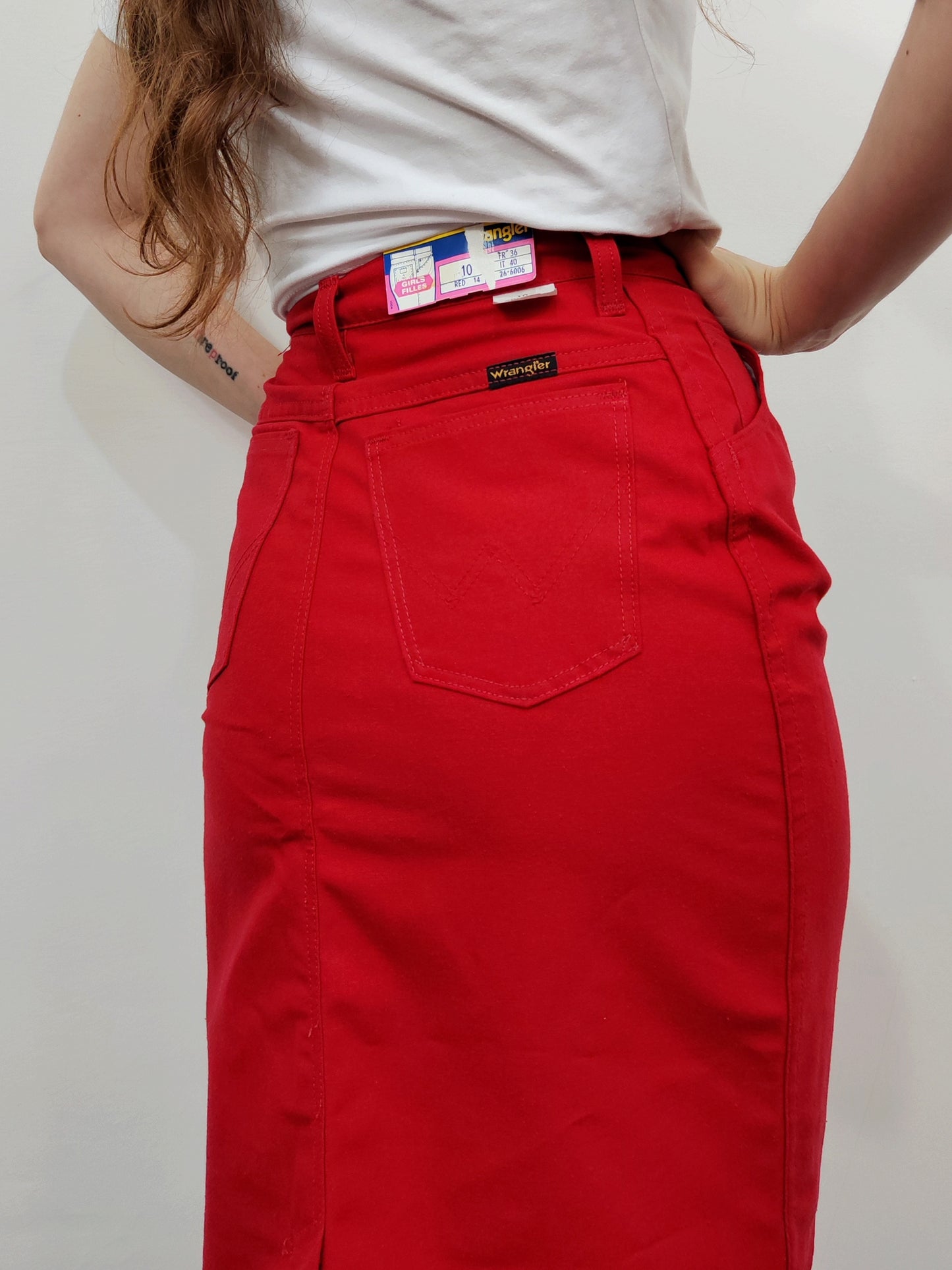 Wrangler Late '70s Deadstock Red Skirt