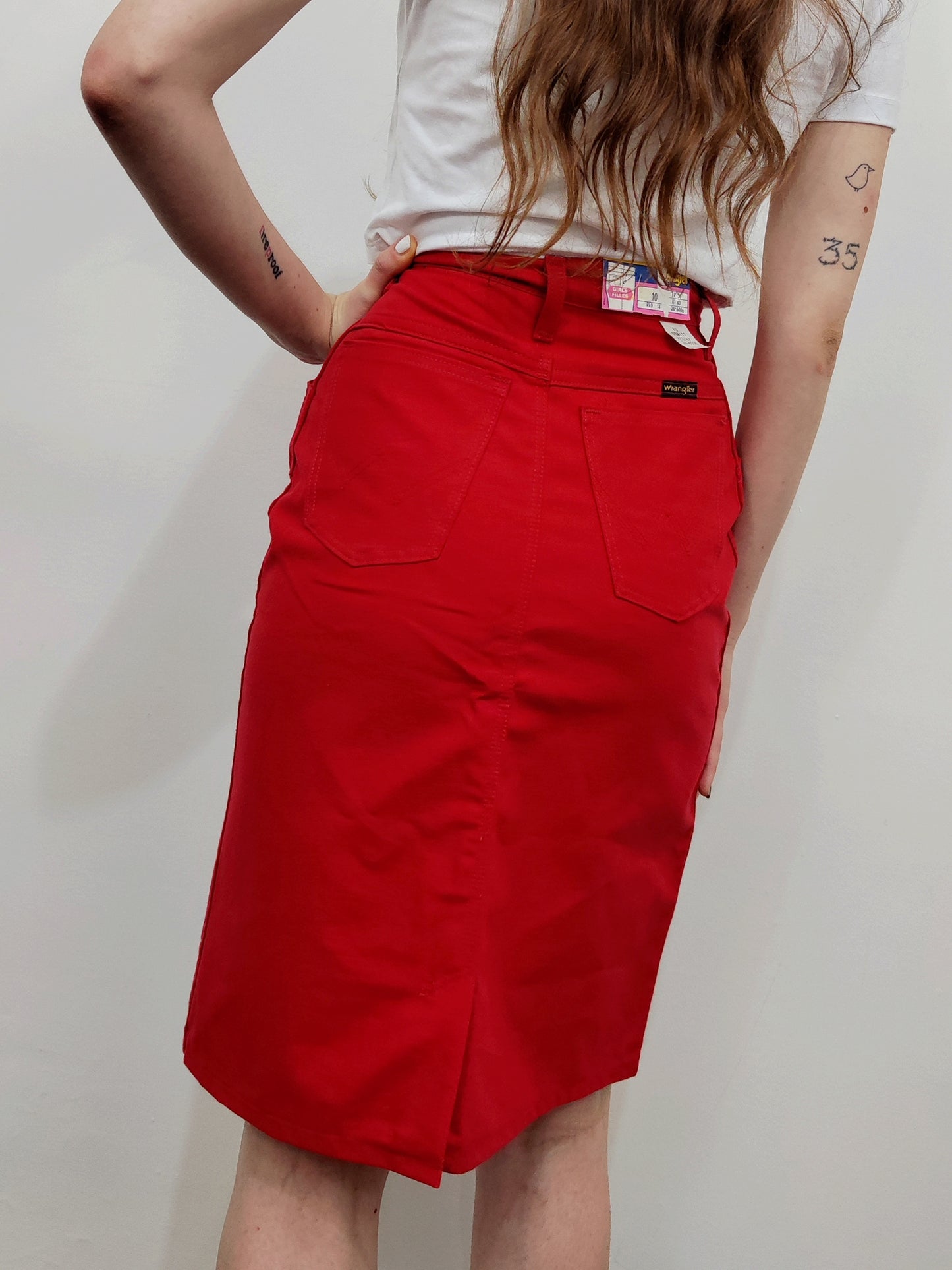 Wrangler Late '70s Deadstock Red Skirt