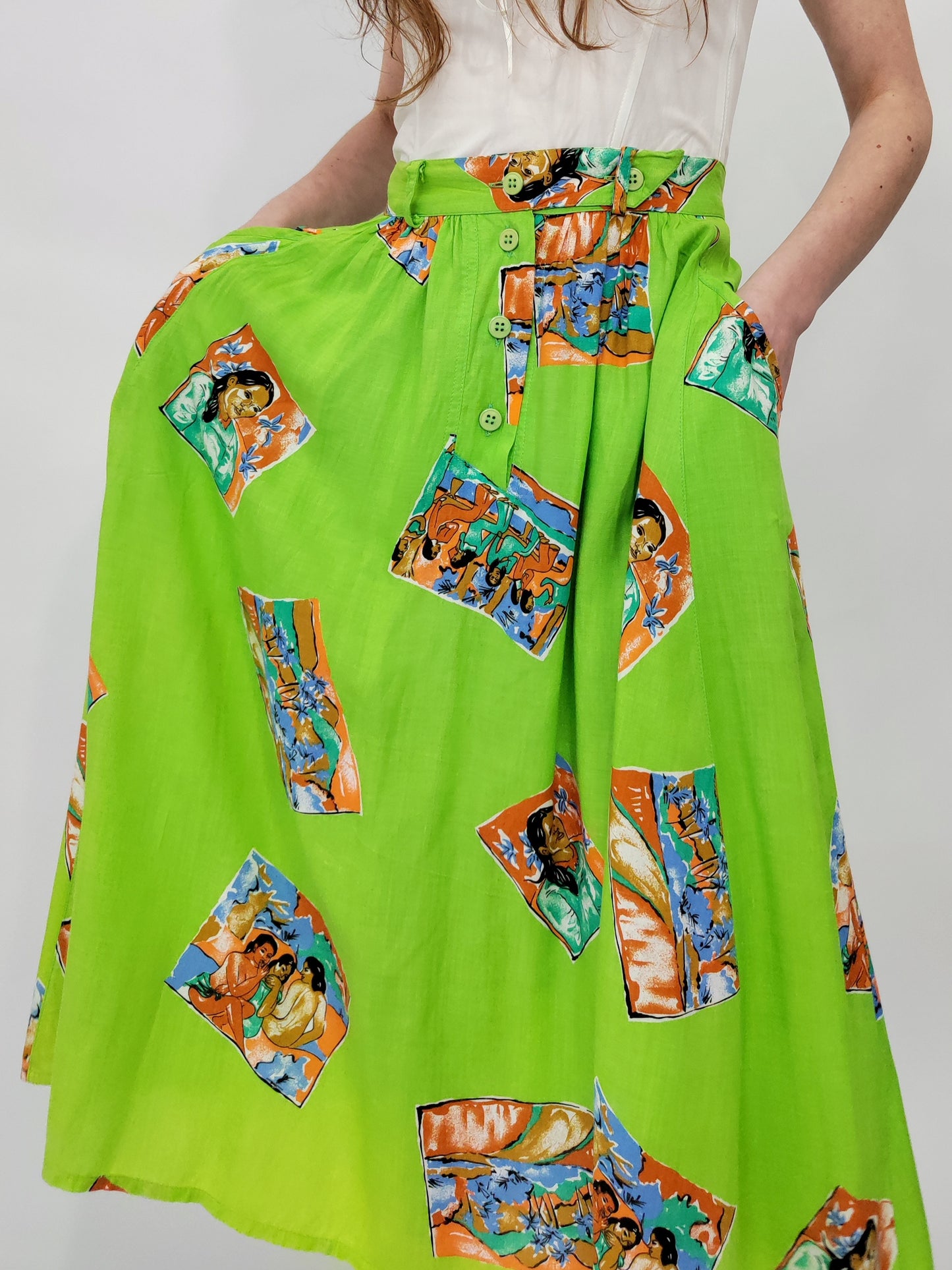 '80s Skirt, 100% Cotton.